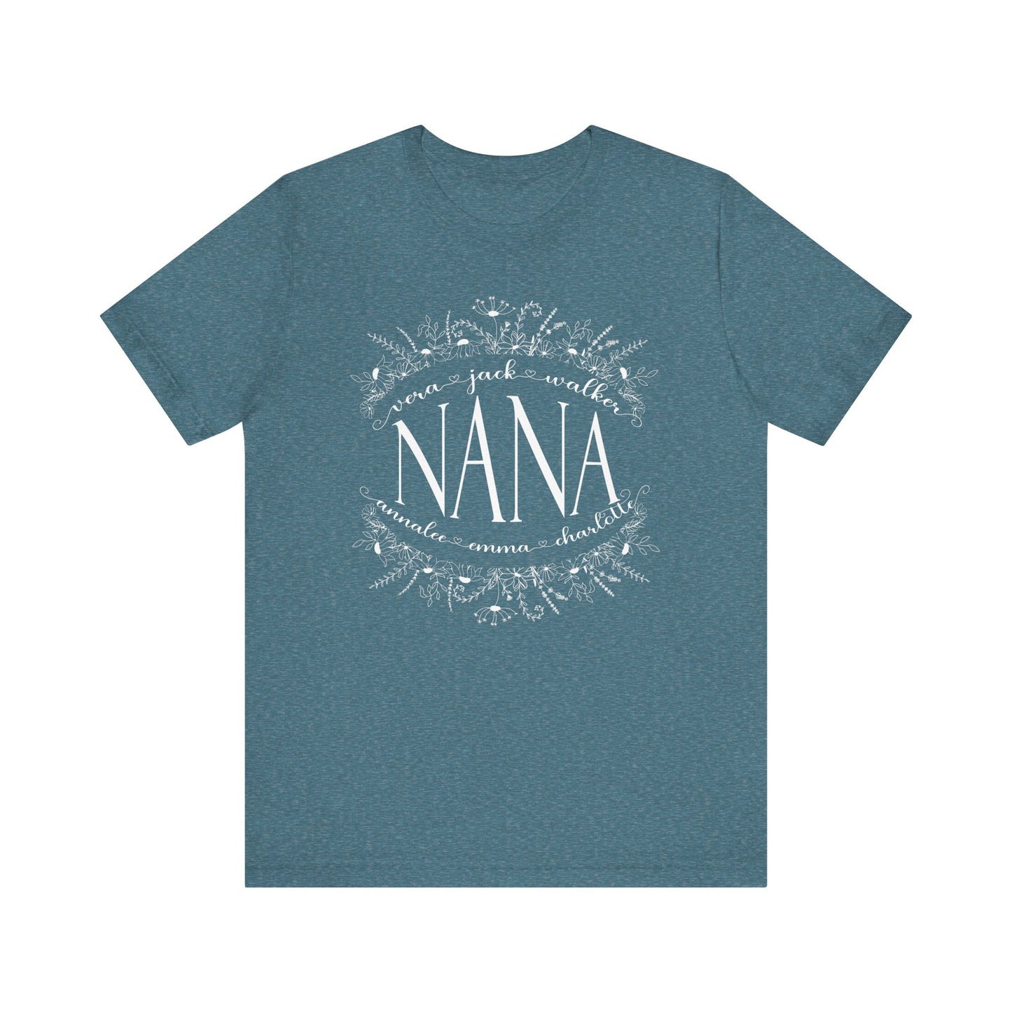 Grandma with Grandkids Personalized T-Shirt Nana Gigi Grammy Mimi - Amazing Faith Designs