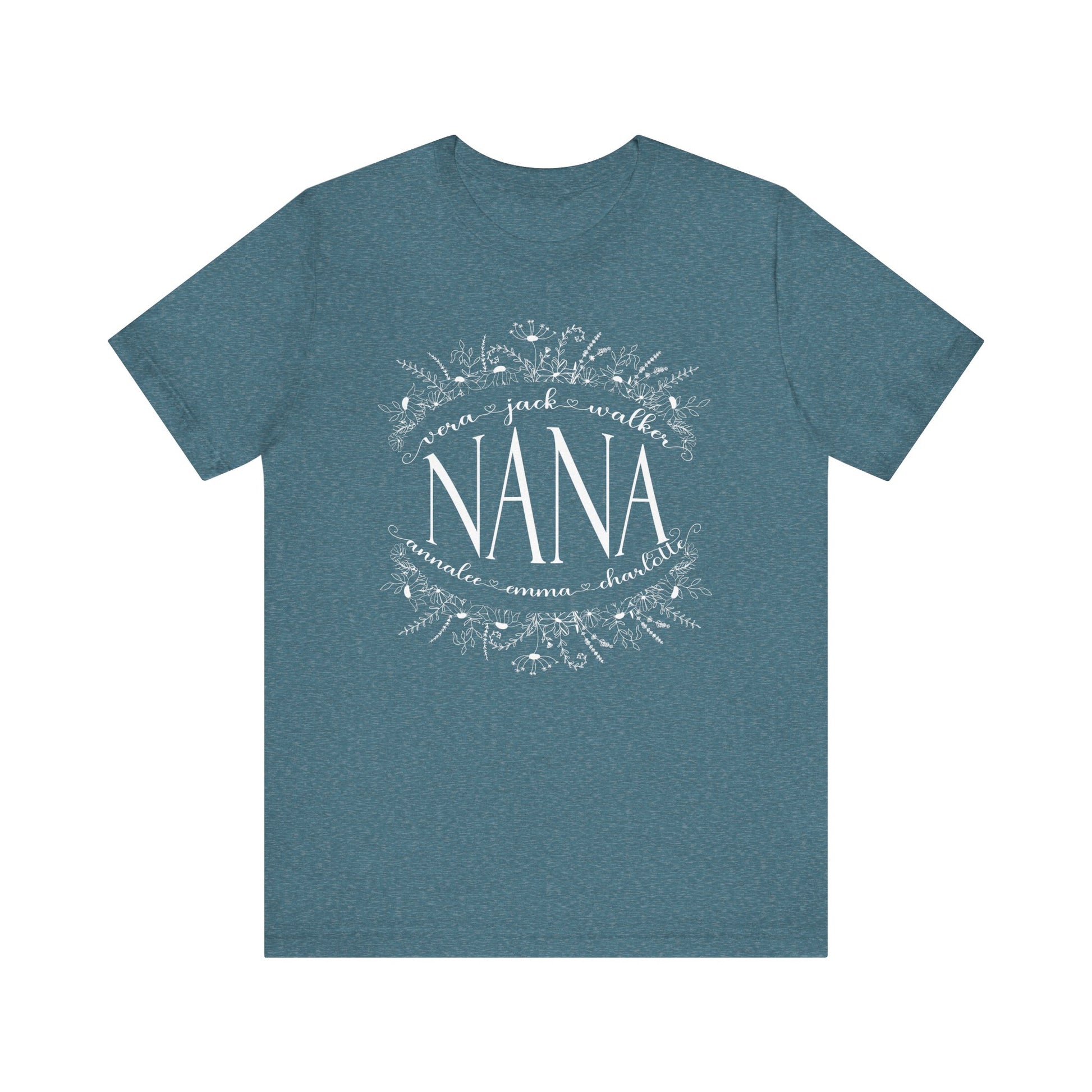 Grandma with Grandkids Personalized T-Shirt Nana Gigi Grammy Mimi - Amazing Faith Designs