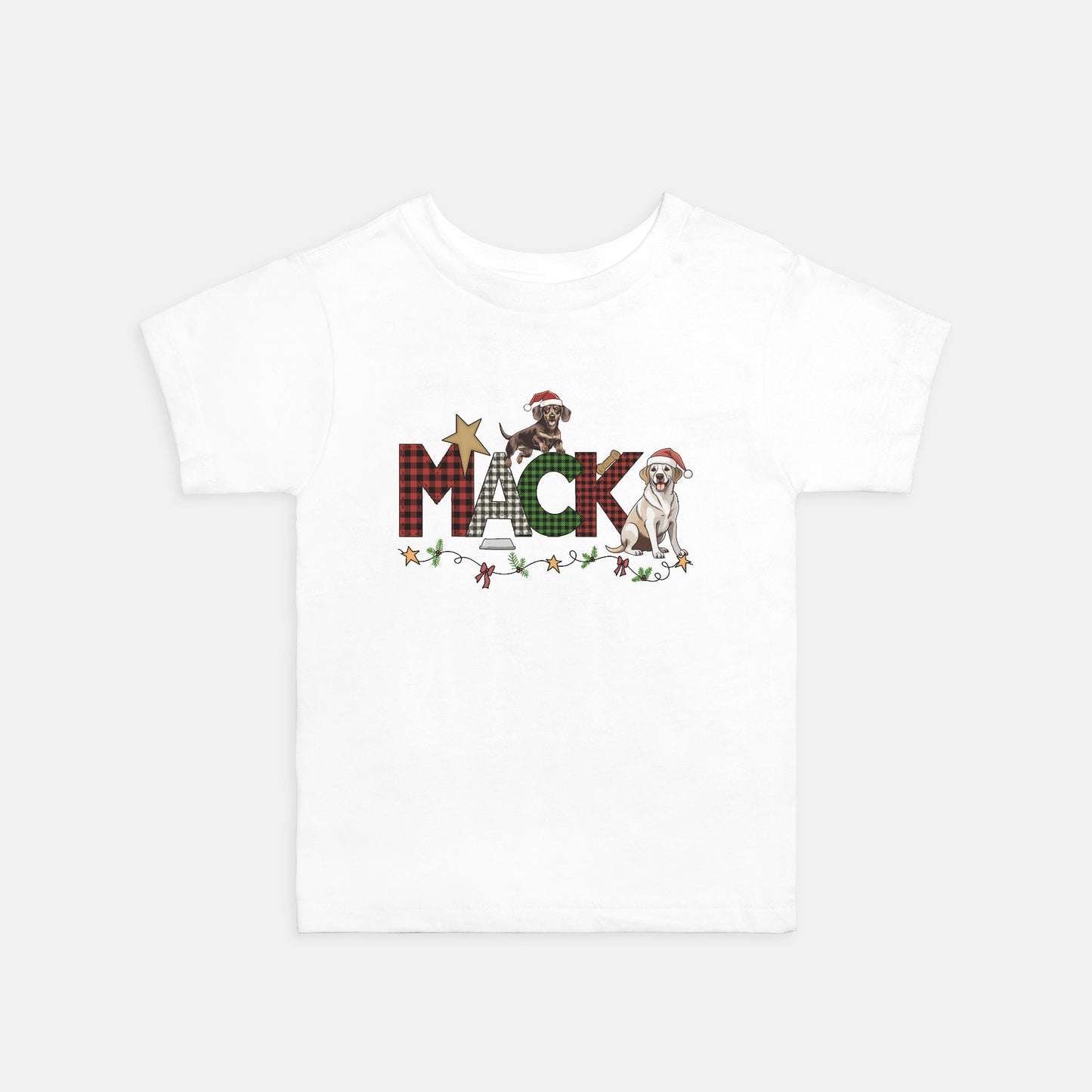 Christmas Dog Personalized Toddler Shirt - Amazing Faith Designs