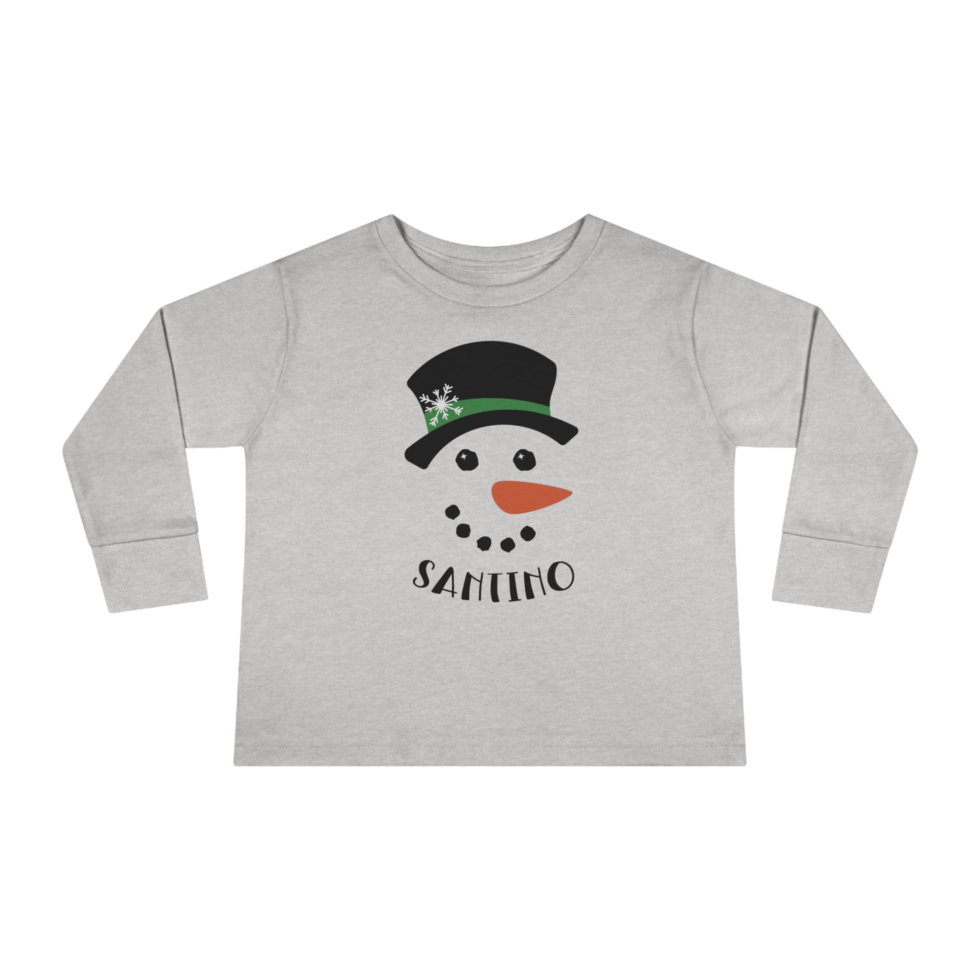 Snowman Personalized Toddler Long Sleeve Tee Printify