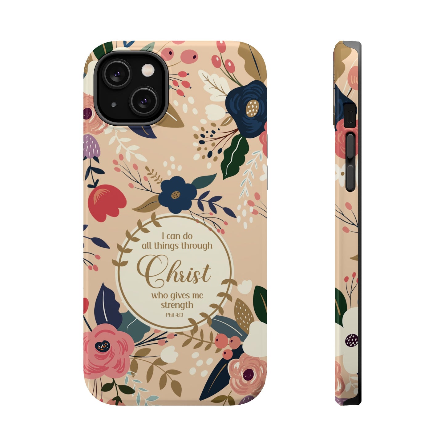 Philippians 4:13 Floral Christian MAGSAFE Phone Case - Amazing Faith Designs