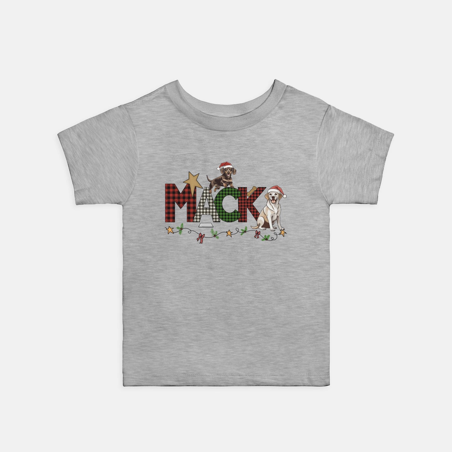 Christmas Dog Personalized Toddler Shirt - Amazing Faith Designs