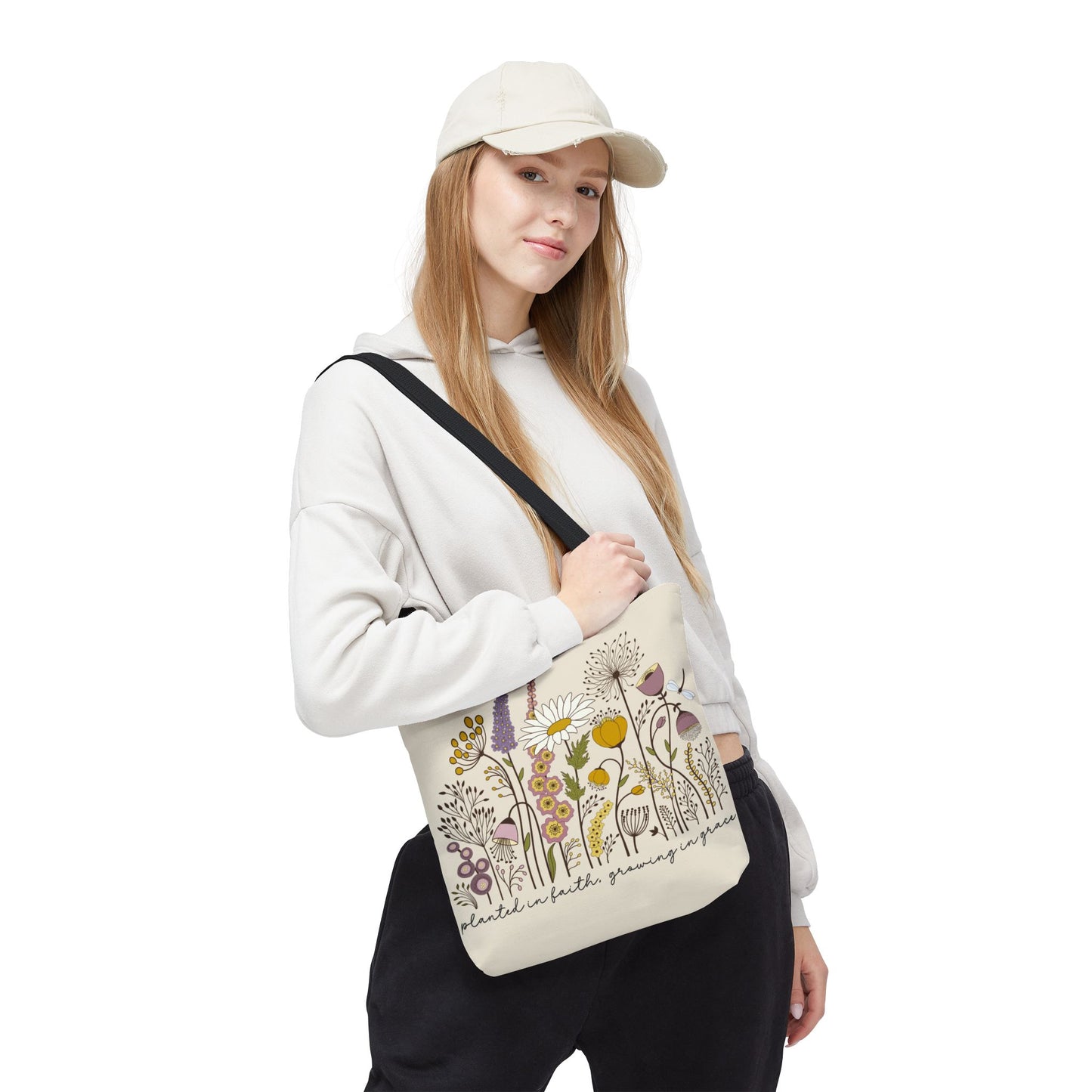Wildflower Christian Tote Bag - Amazing Faith Designs