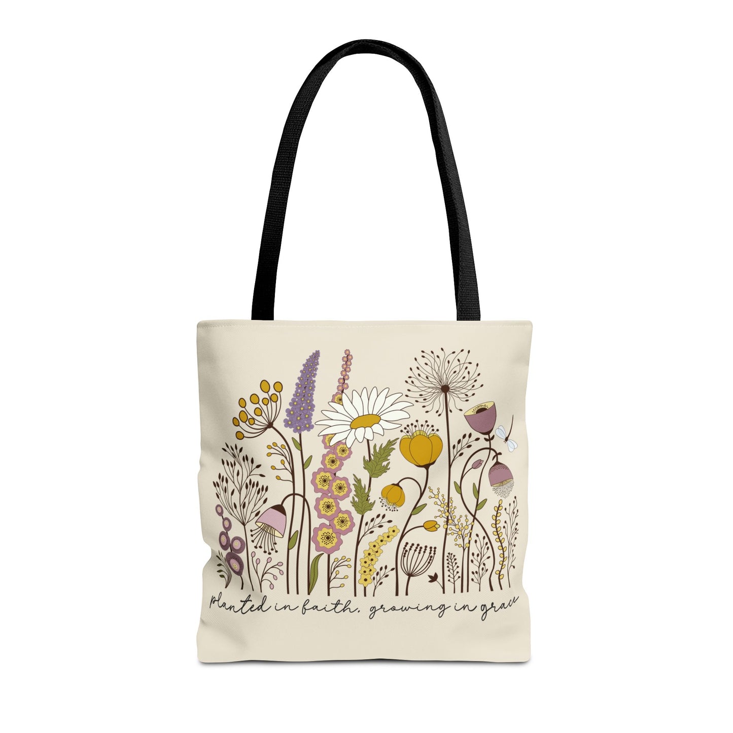 Wildflower Christian Tote Bag - Amazing Faith Designs