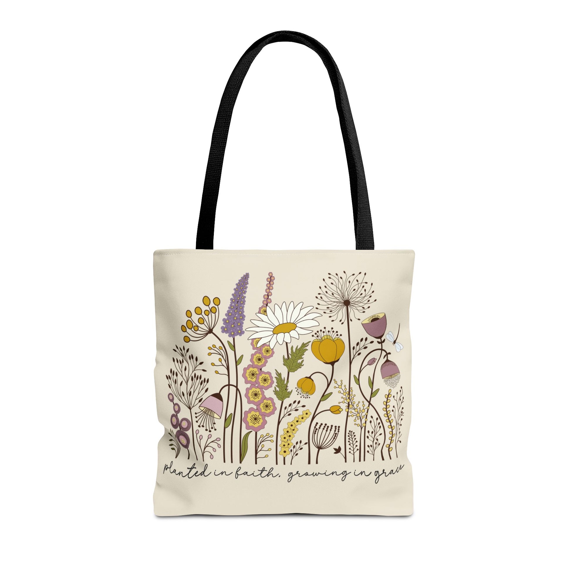 Wildflower Christian Tote Bag - Amazing Faith Designs