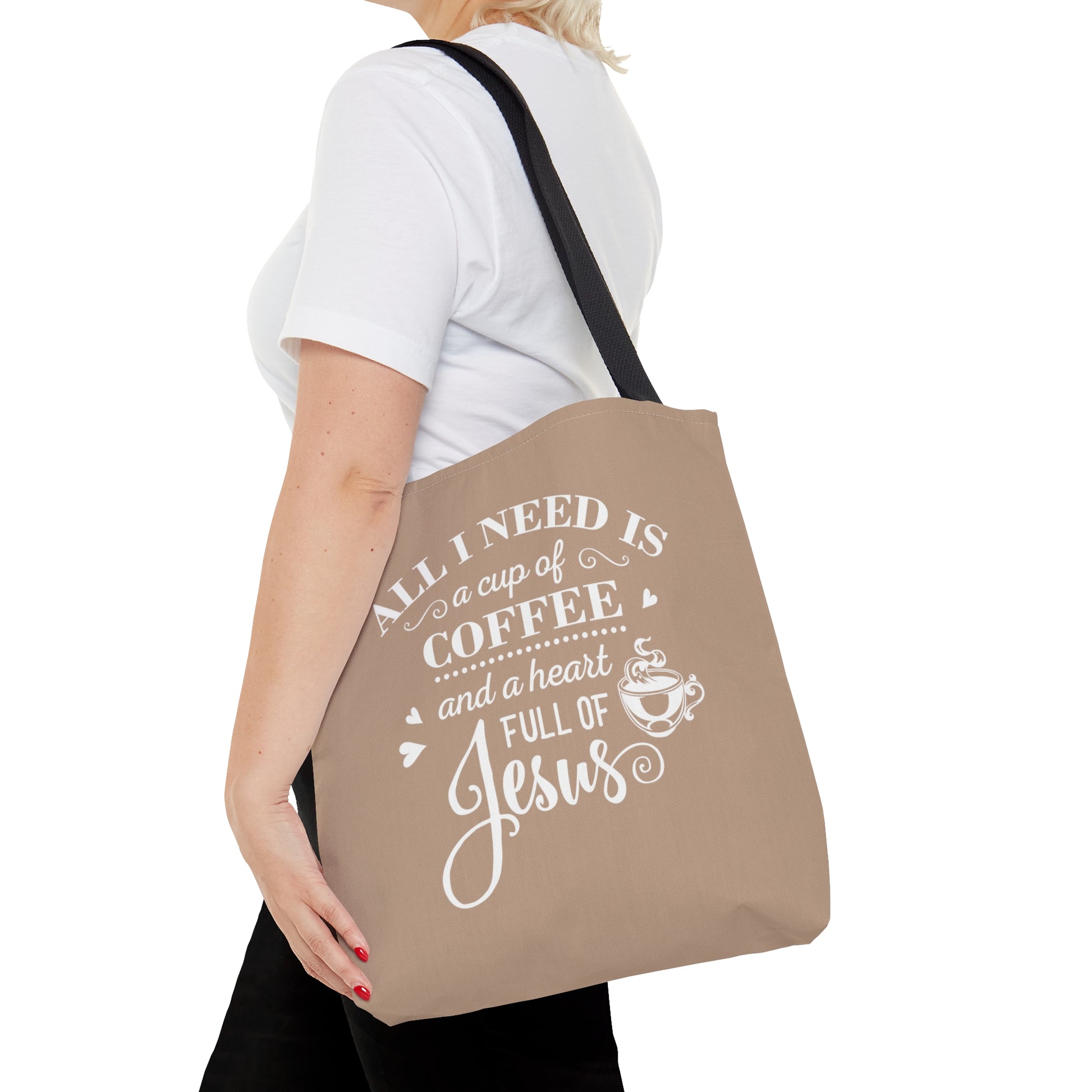 Coffee and Jesus Tote Bag | Christian Tote Bag - Amazing Faith Designs