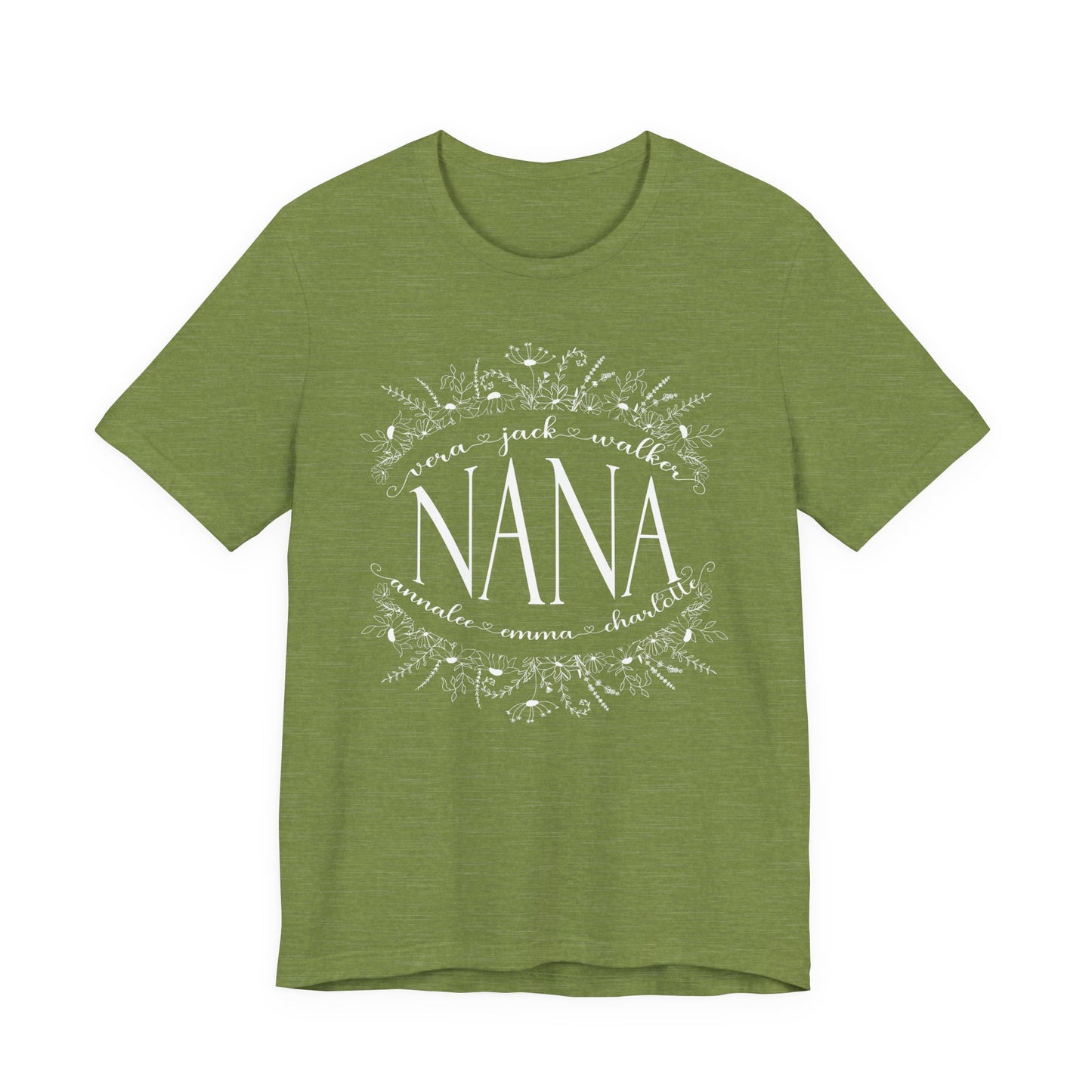 Grandma with Grandkids Personalized T-Shirt Nana Gigi Grammy Mimi - Amazing Faith Designs