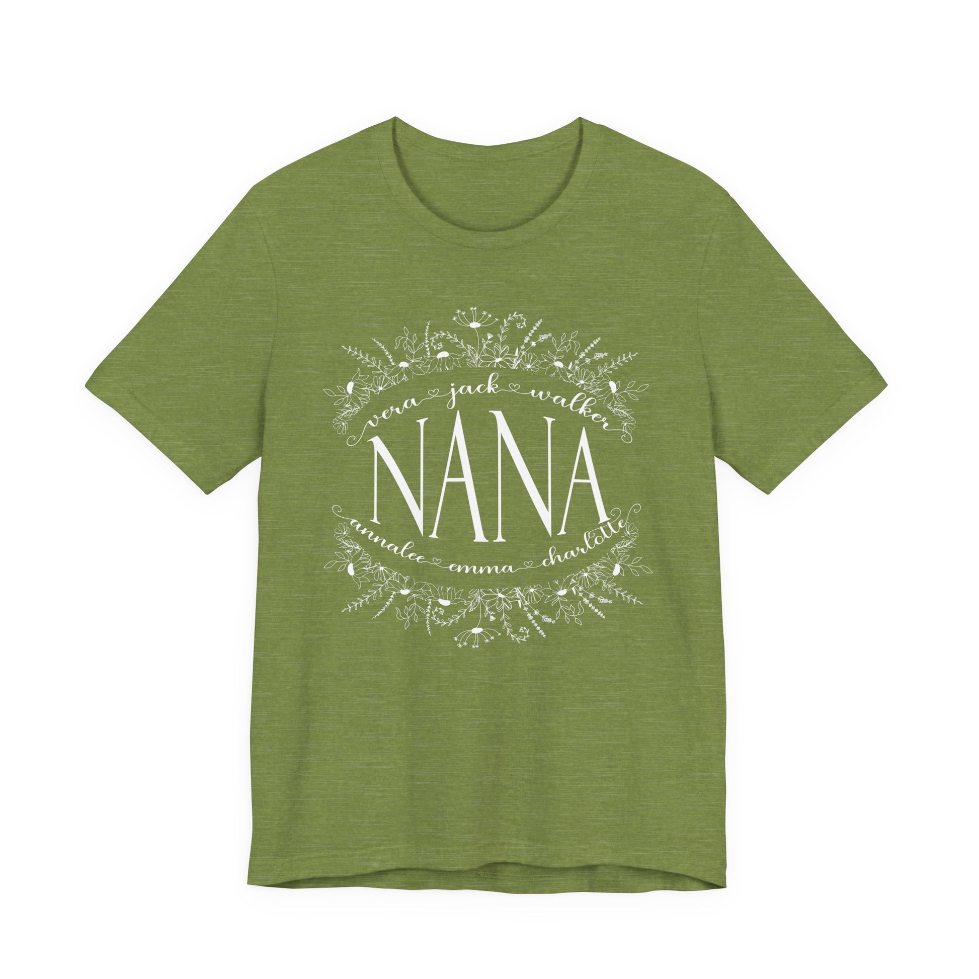 Grandma with Grandkids Personalized T-Shirt Nana Gigi Grammy Mimi - Amazing Faith Designs