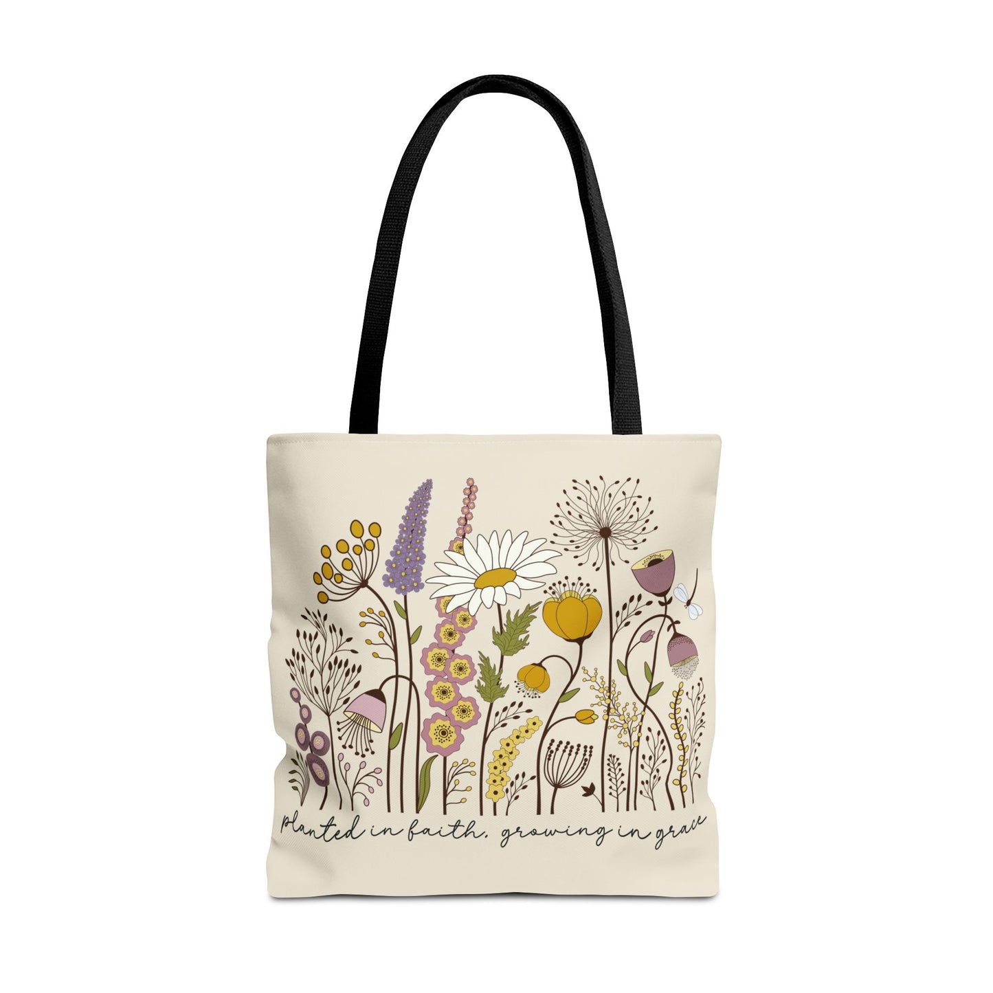 Wildflower Christian Tote Bag - Amazing Faith Designs