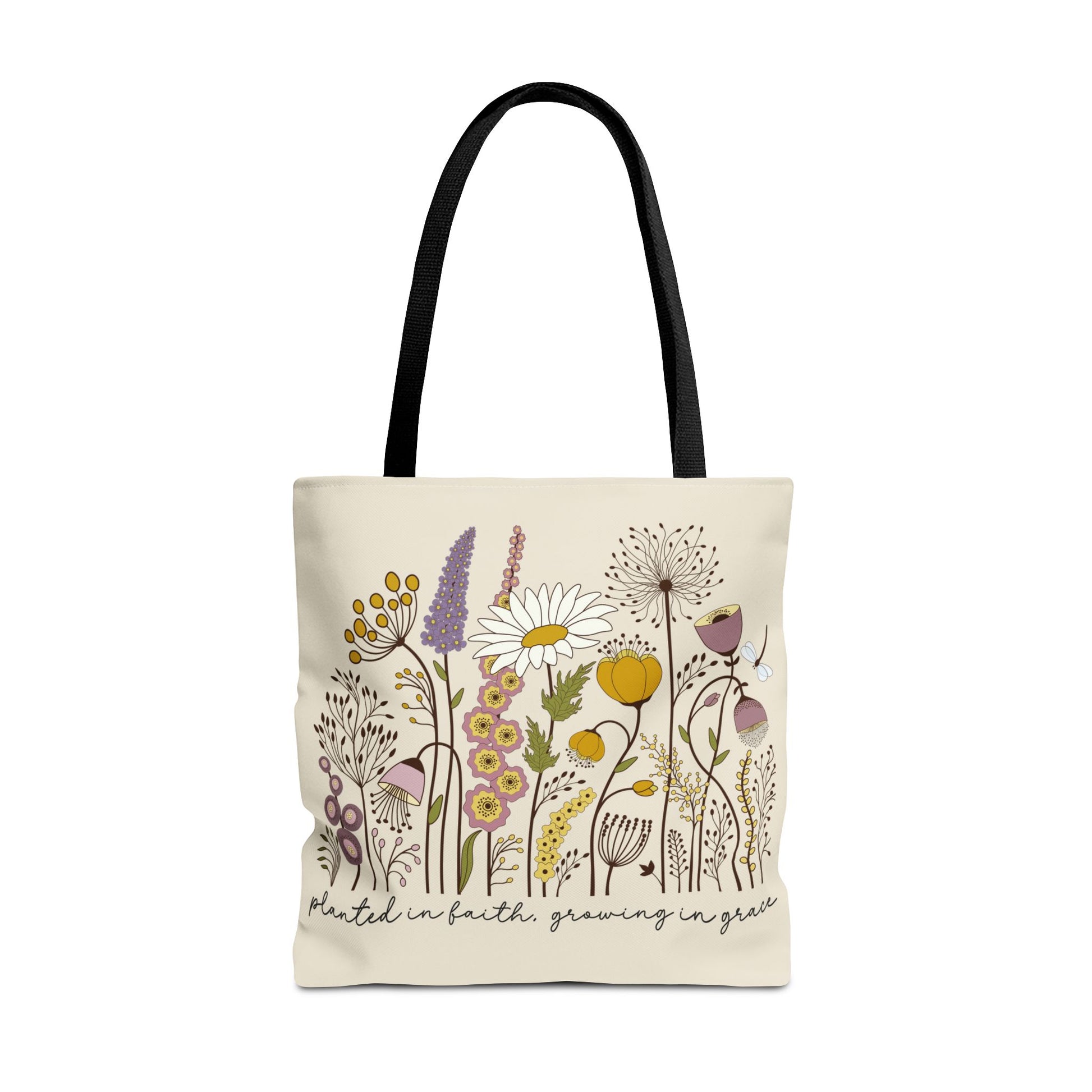 Wildflower Christian Tote Bag - Amazing Faith Designs