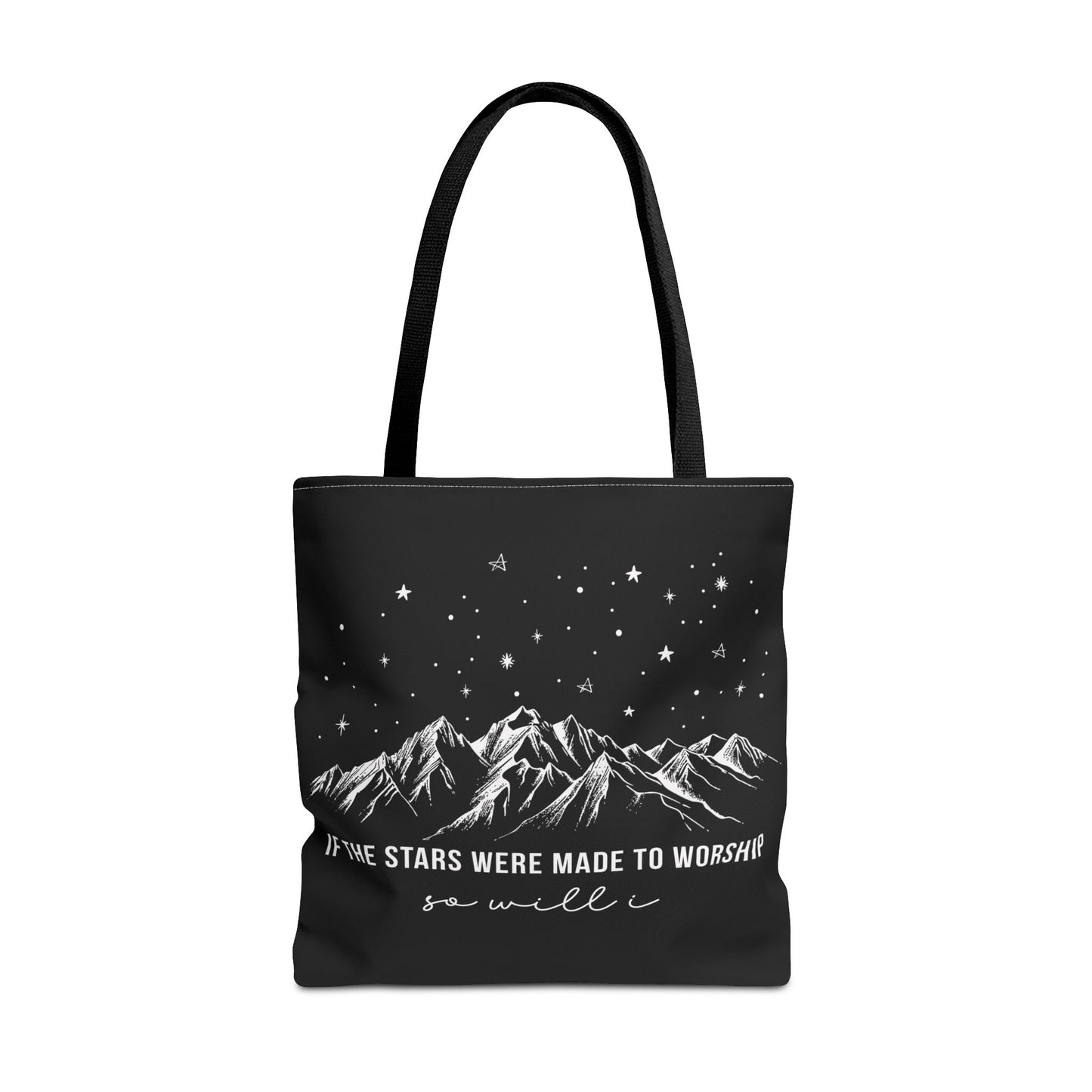 Christian Tote Bag — "If the Stars Were Made to Worship, So Will I" - Amazing Faith Designs