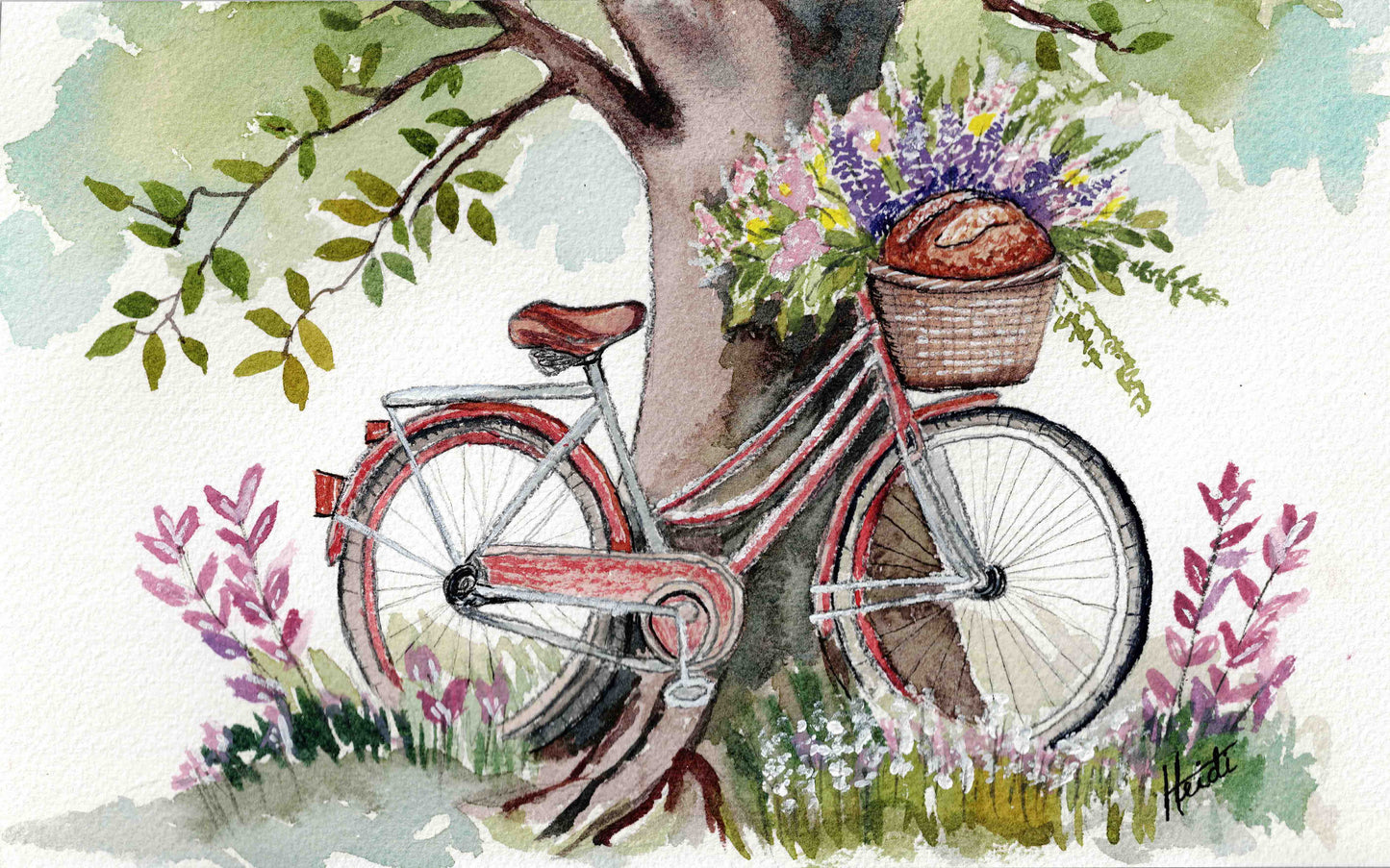 Under the May Tree - Sourdough Original Watercolor Painting - Amazing Faith Designs