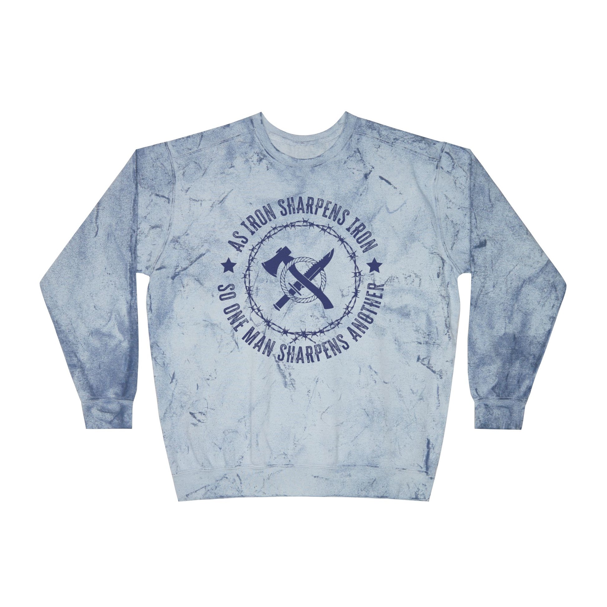 Iron Sharpens Iron Color Blast  Sweatshirt - Amazing Faith Designs