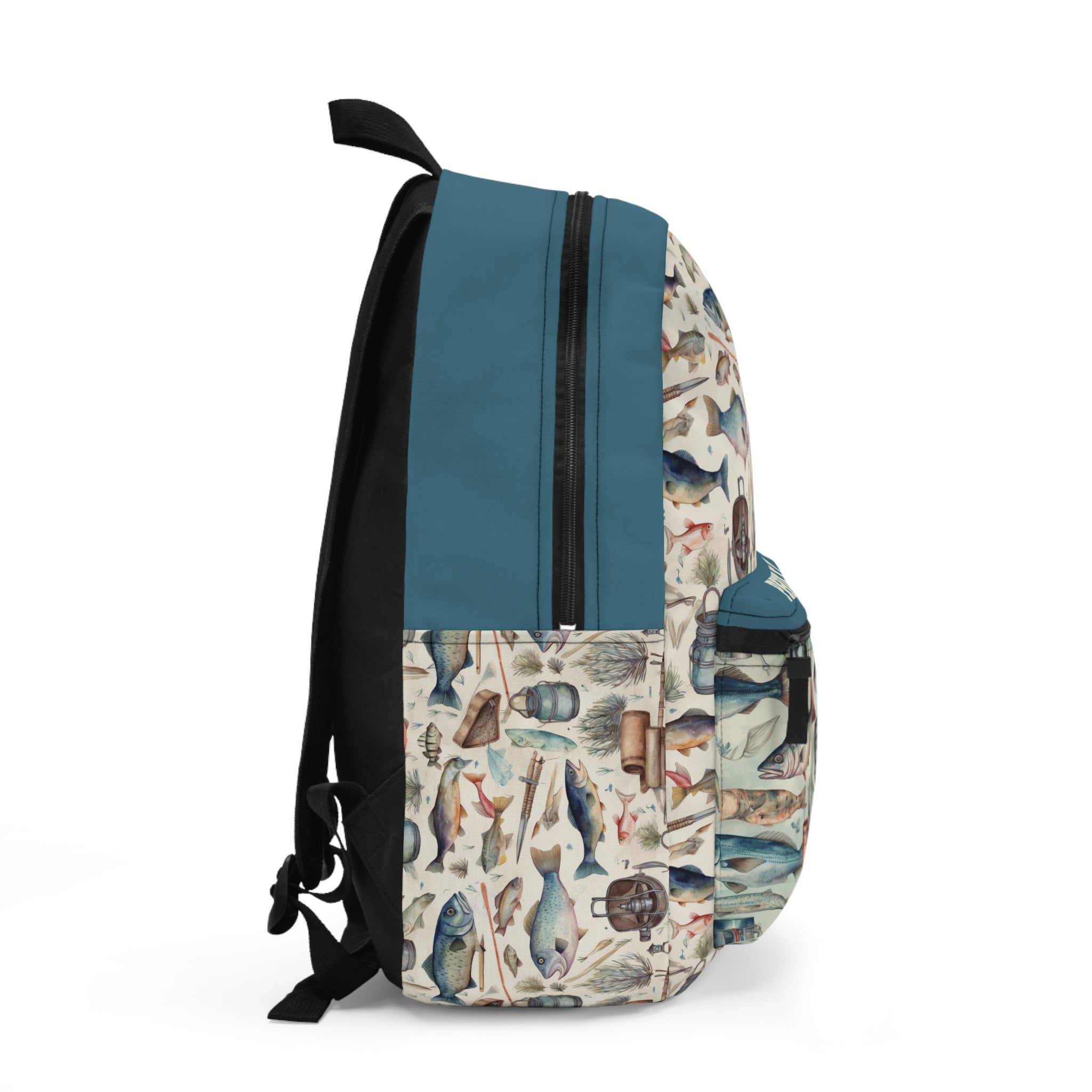 Fishing Personalized Backpack With Water Bottle Pocket