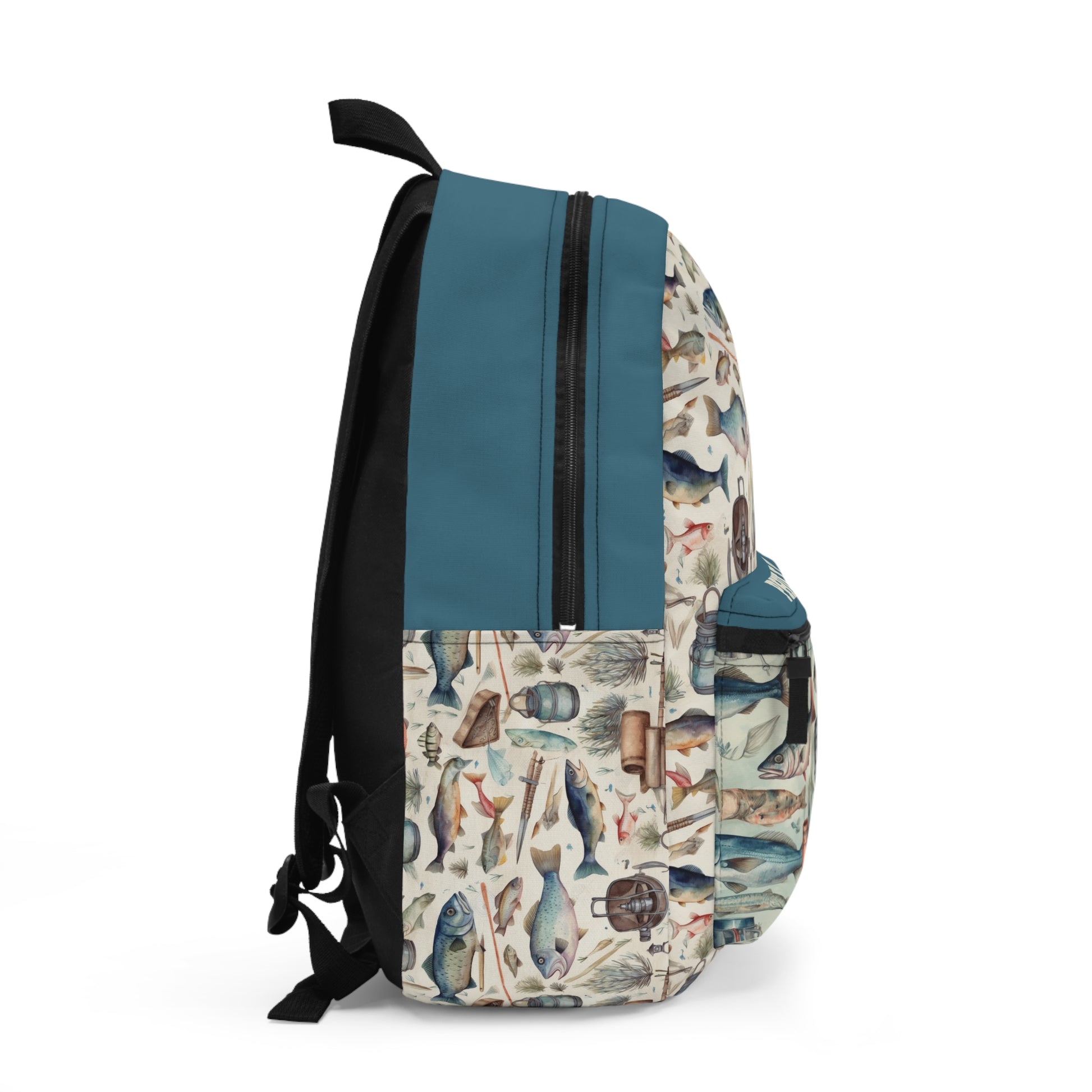 Fishing Personalized Backpack With Water Bottle Pocket - Amazing Faith Designs