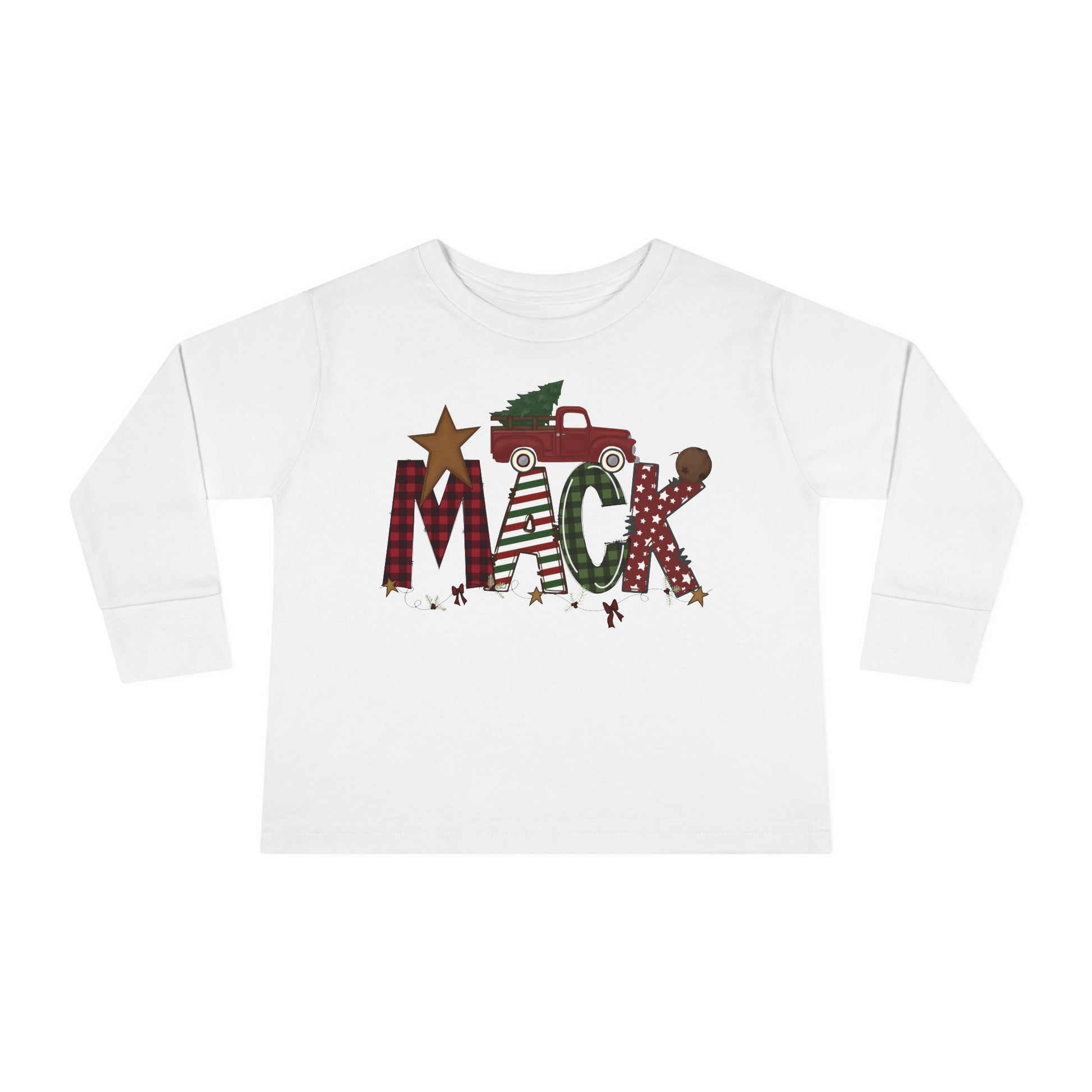 Boys Christmas Toddler Long Sleeve T-shirt - Amazing Faith Designs