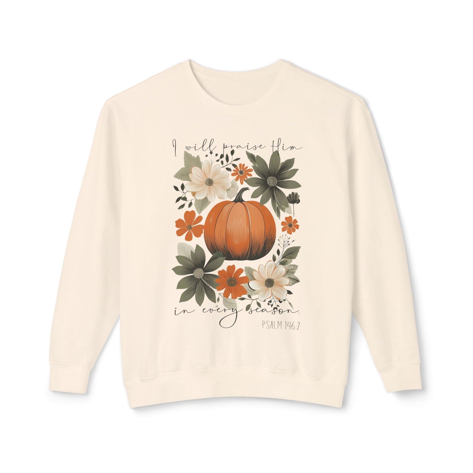 Christian Fall Sweatshirt | Psalm 146:2 - Amazing Faith Designs