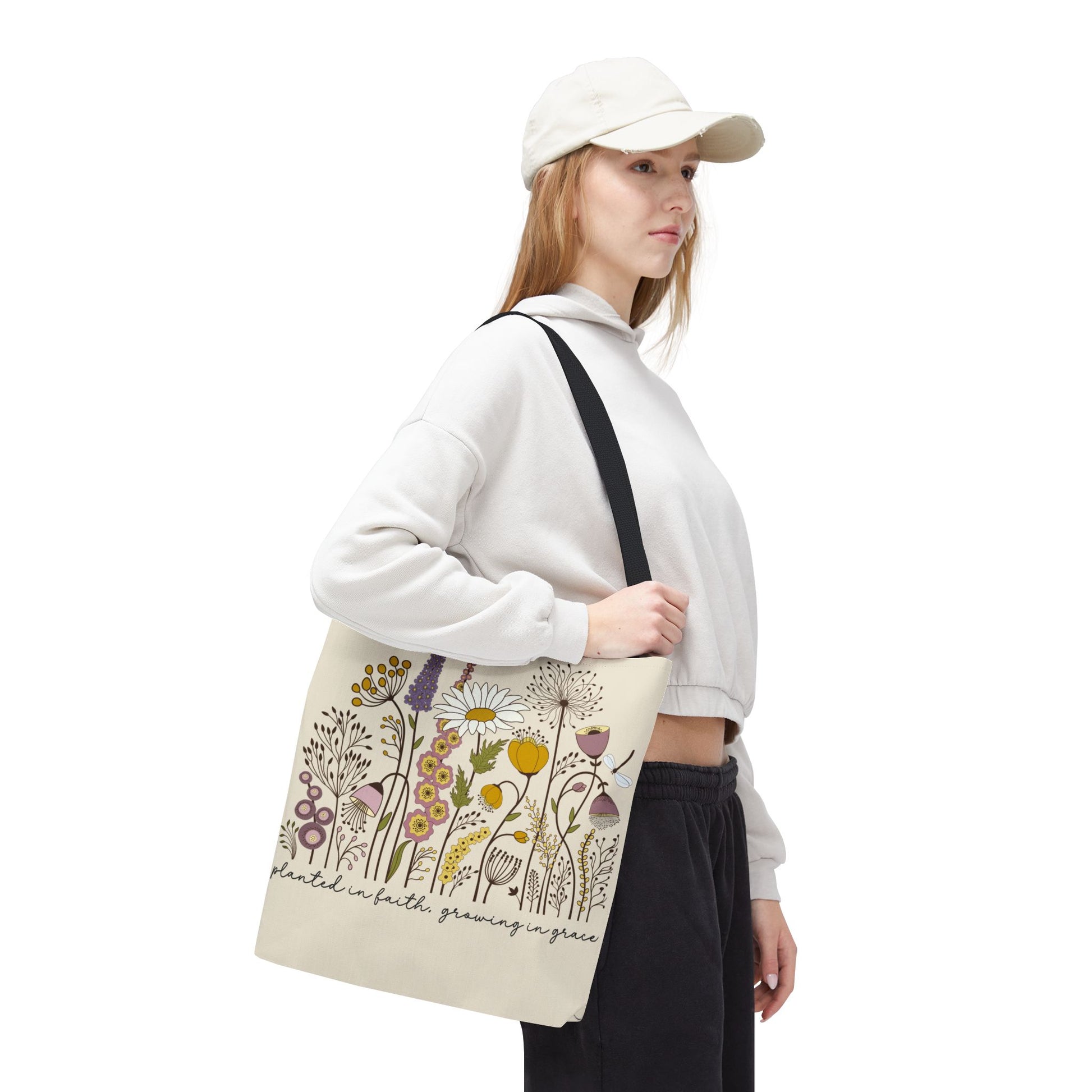 Wildflower Christian Tote Bag - Amazing Faith Designs