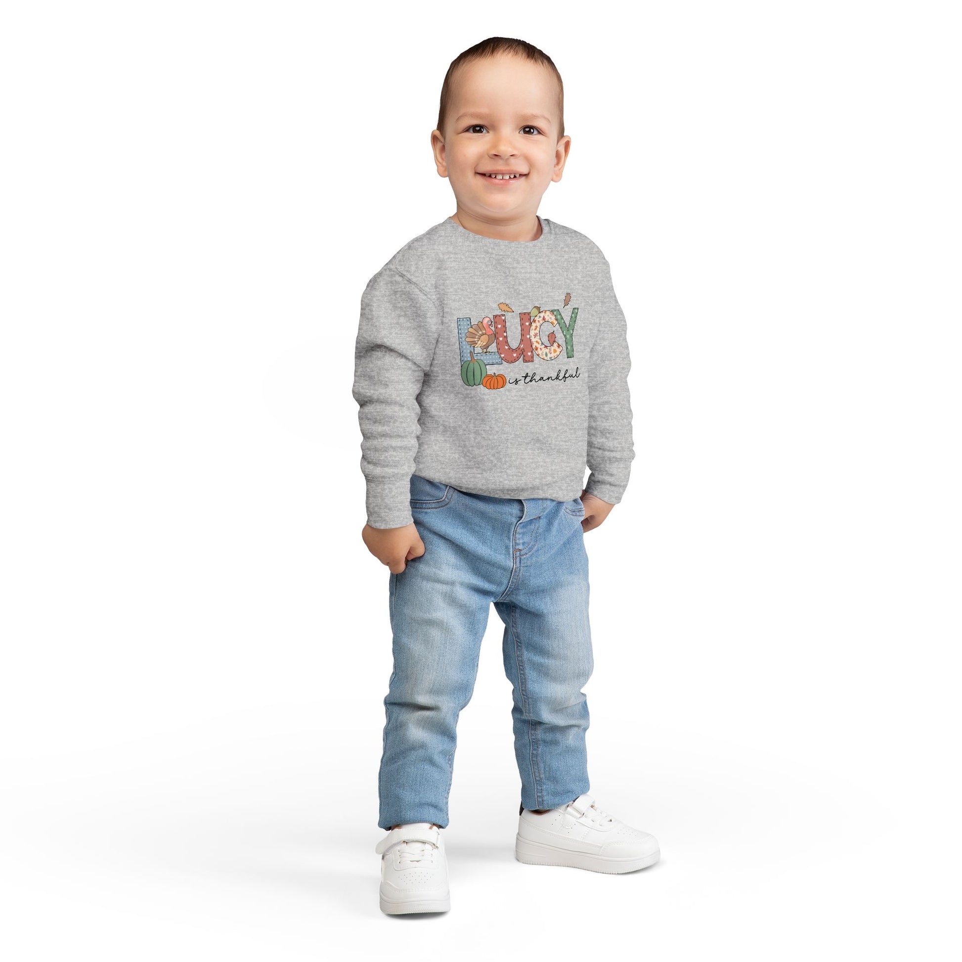 Personalized Toddler Thanksgiving Sweatshirt - Amazing Faith Designs