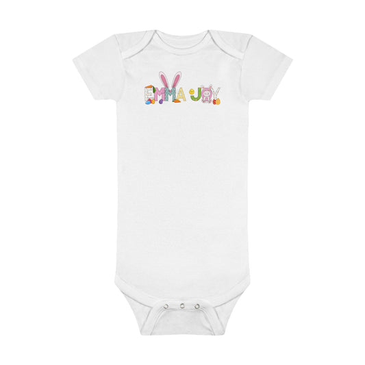 Easter Personalized Premie and Newborn Size Baby Short Sleeve Onesie® - Amazing Faith Designs