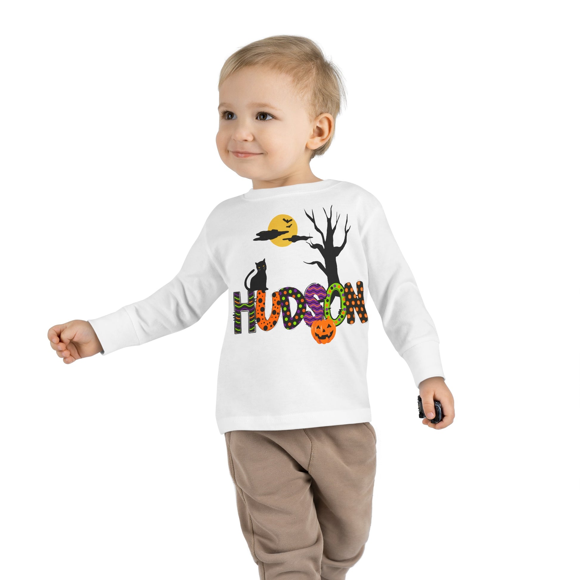 Halloween Personalized Toddler Long Sleeve T-shirt - Amazing Faith Designs