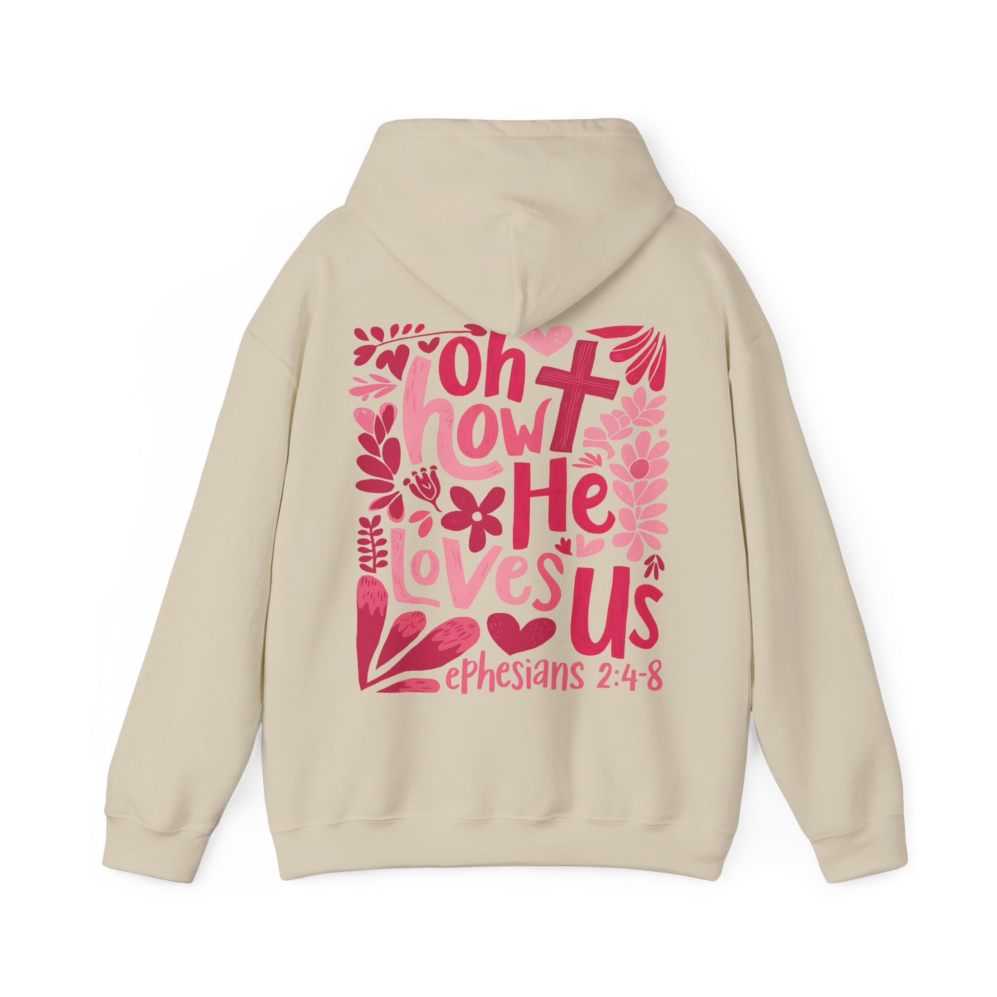 Oh How He Loves Us Christian Hoodie - Amazing Faith Designs