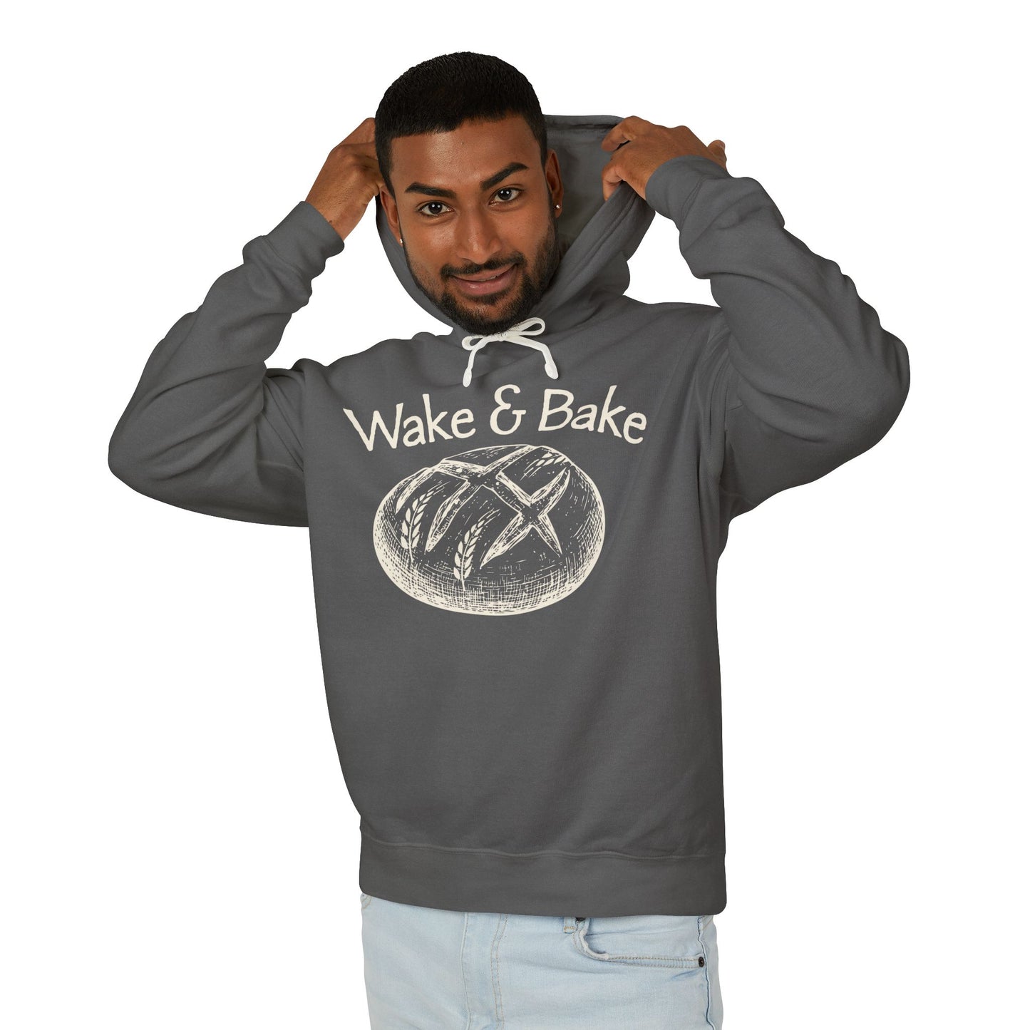 Wake and Bake Unisex Lightweight Hoodie - Amazing Faith Designs