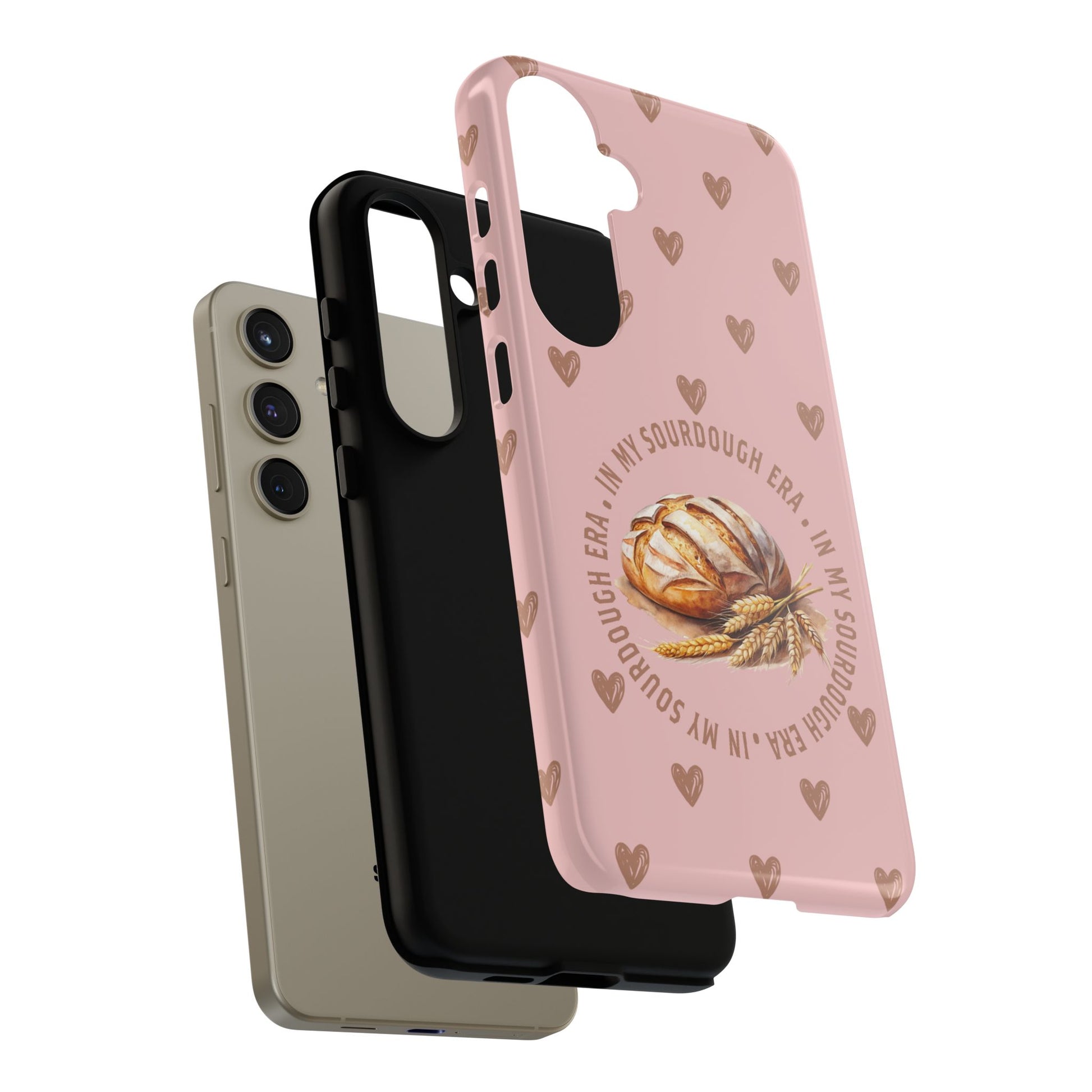 Samsung Galaxy 21 22 23 24 25 - Sourdough Era Hearts Phone Case - Amazing Faith Designs