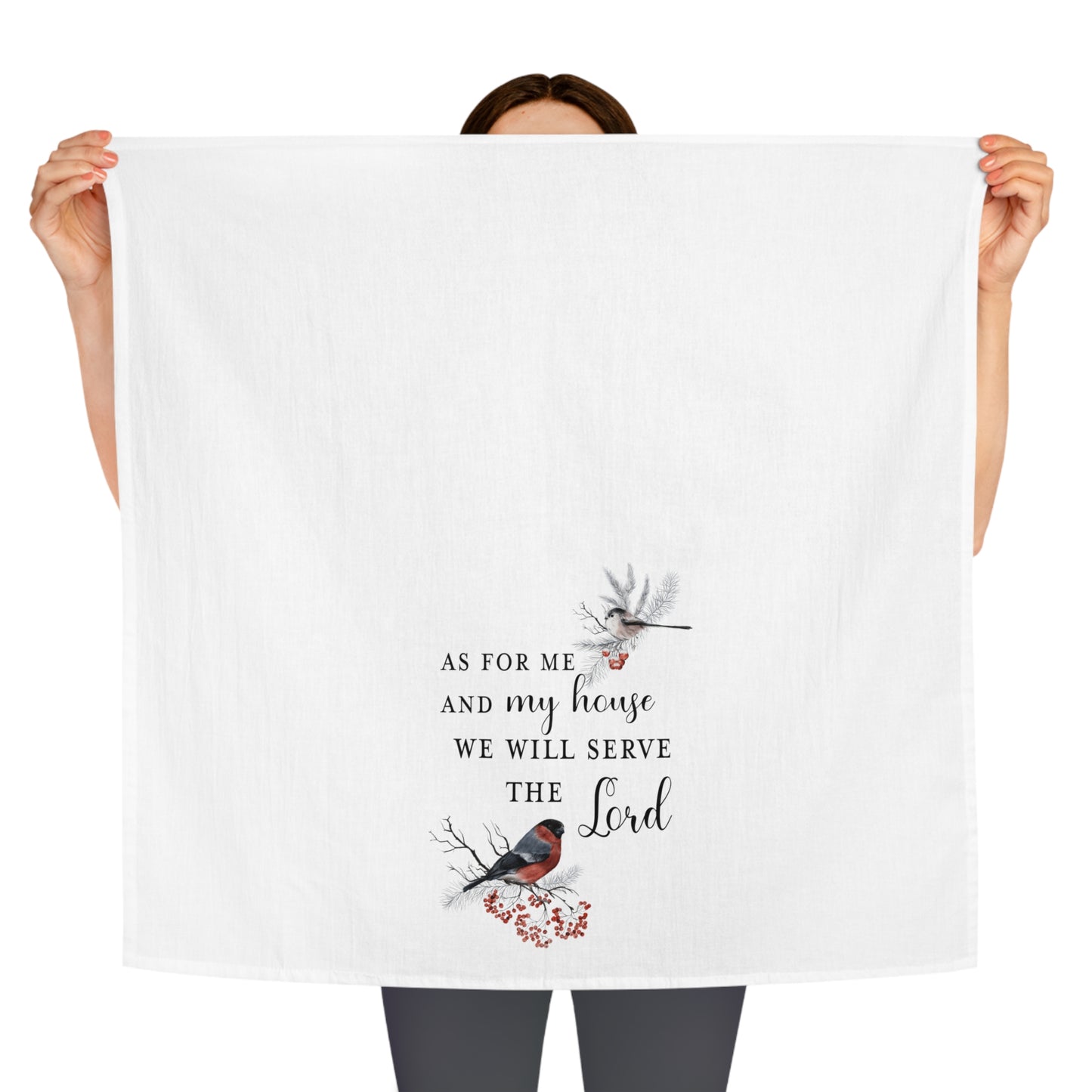 Winter Birds Scripture Tea Towel - Amazing Faith Designs