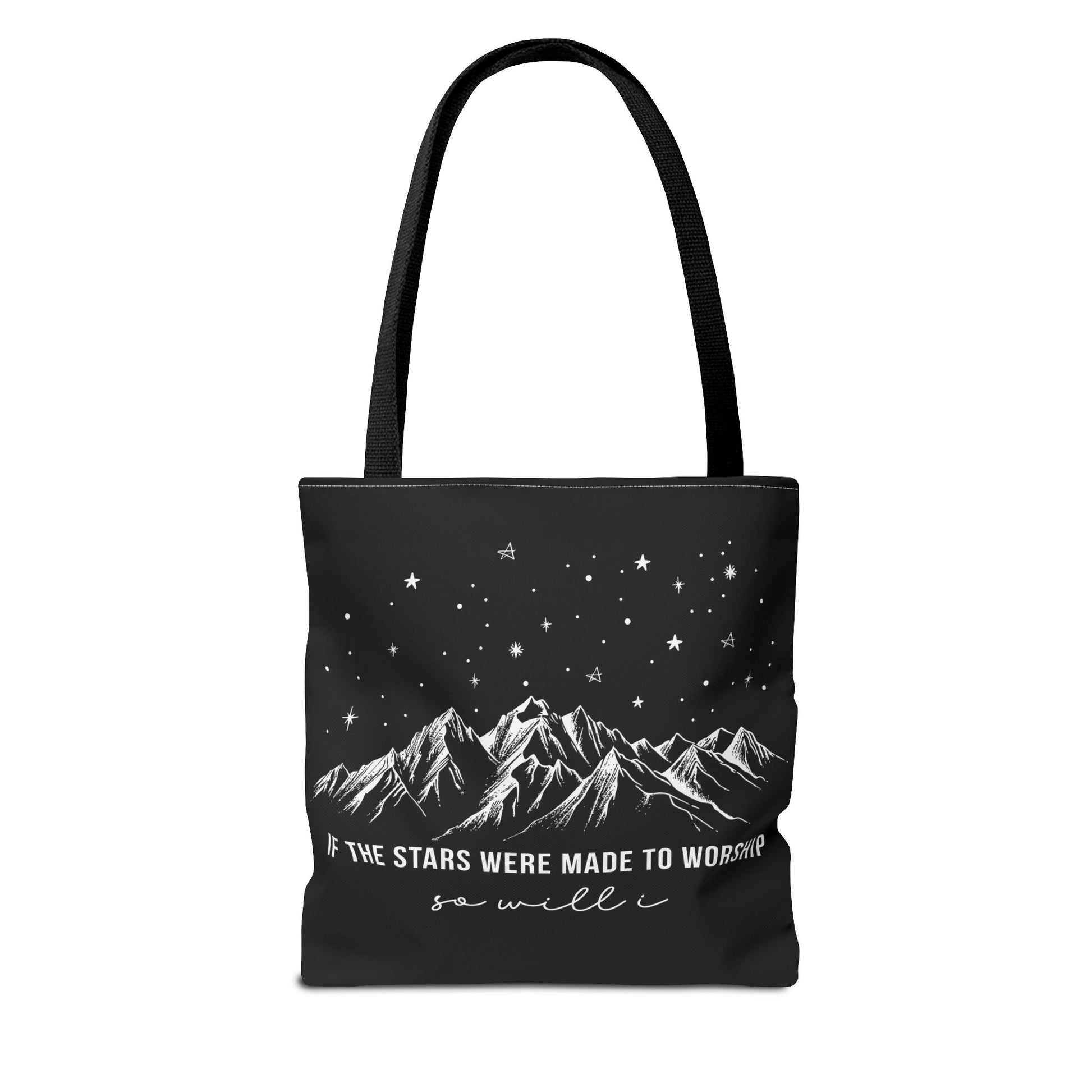 Christian Tote Bag — "If the Stars Were Made to Worship, So Will I" - Amazing Faith Designs