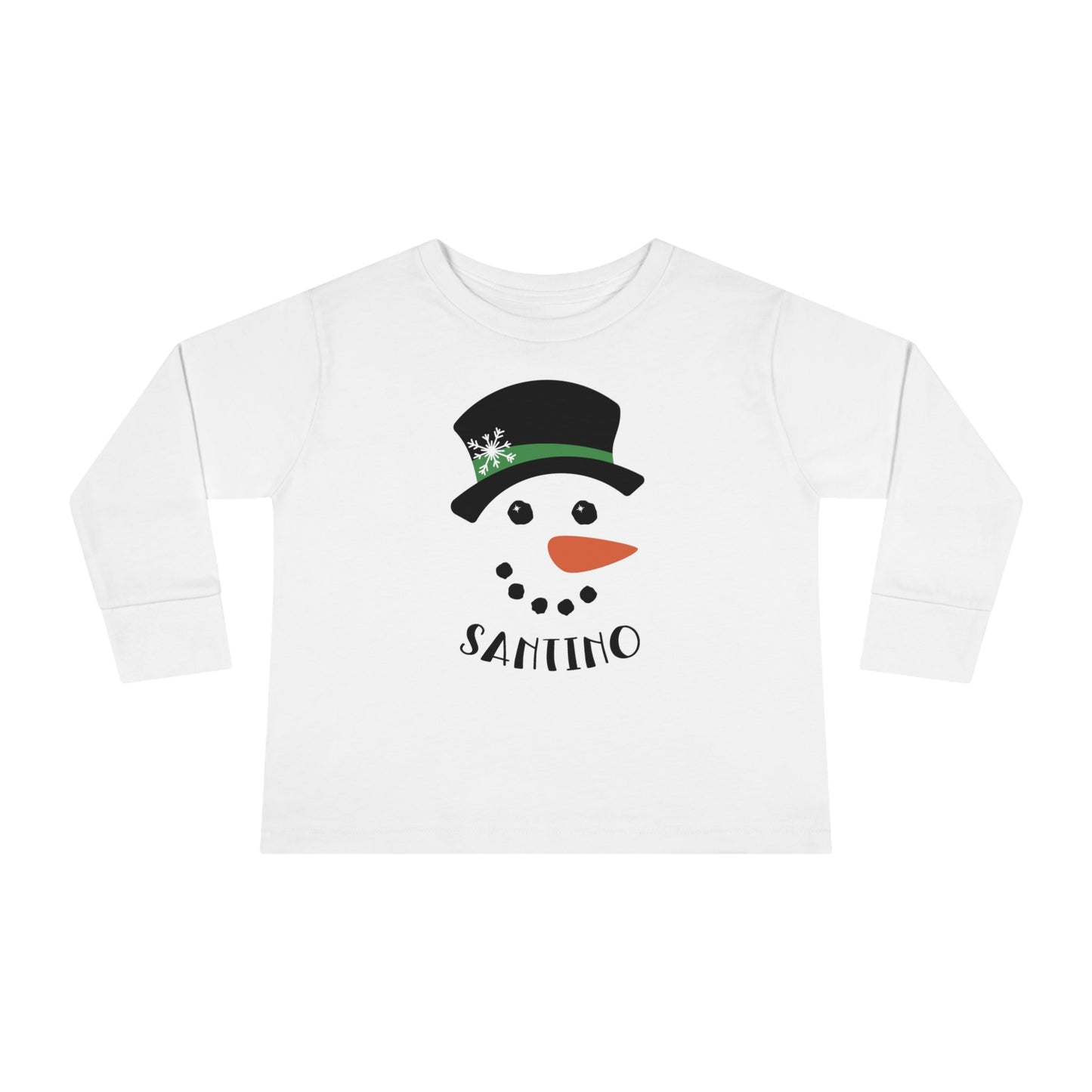 Snowman Personalized Toddler Long Sleeve Tee - Amazing Faith Designs