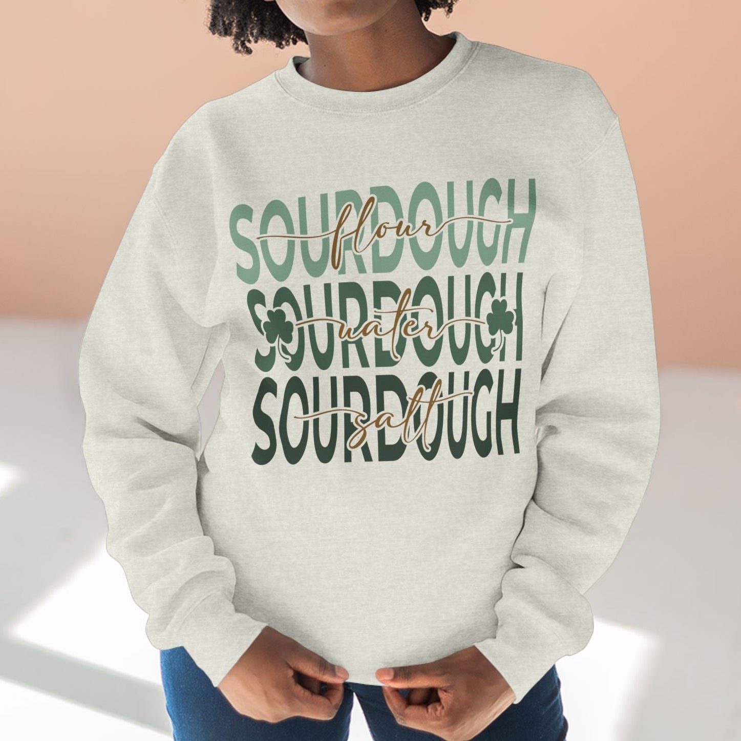 St Patricks Day Green Sourdough Sweatshirt - Amazing Faith Designs