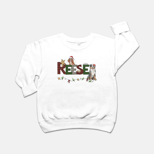 Christmas Dogs Toddler Sweatshirt - Amazing Faith Designs