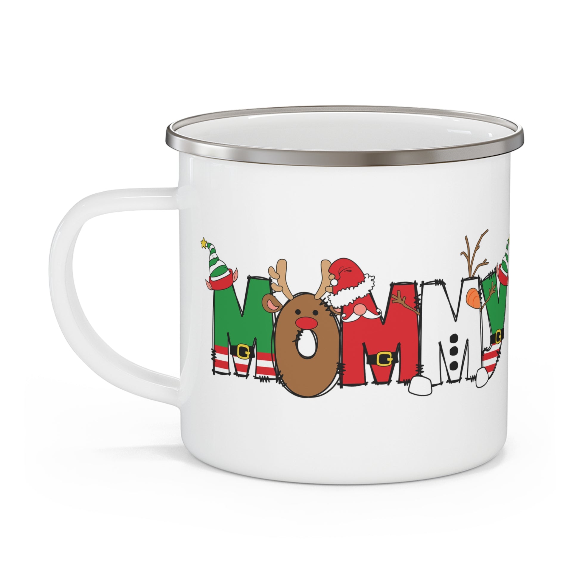 Mommy Christmas Enamel Camping Mug 12oz - Amazing Faith Designs