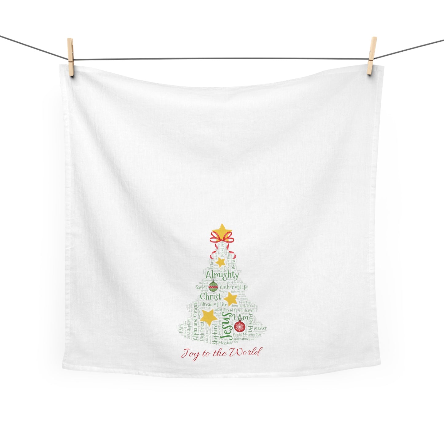 Names of Jesus Christmas Tea Towel - Amazing Faith Designs