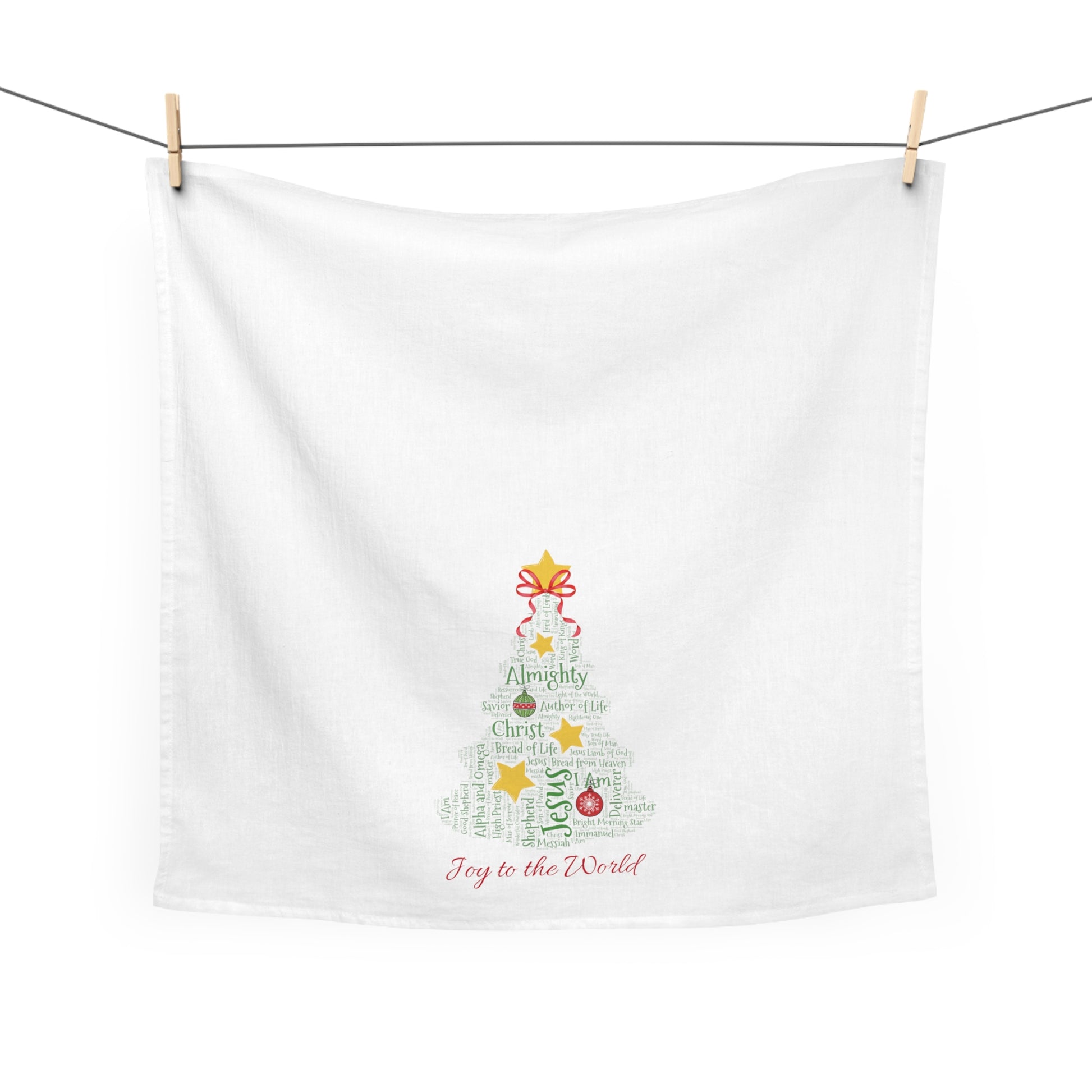 Names of Jesus Christmas Tea Towel - Amazing Faith Designs
