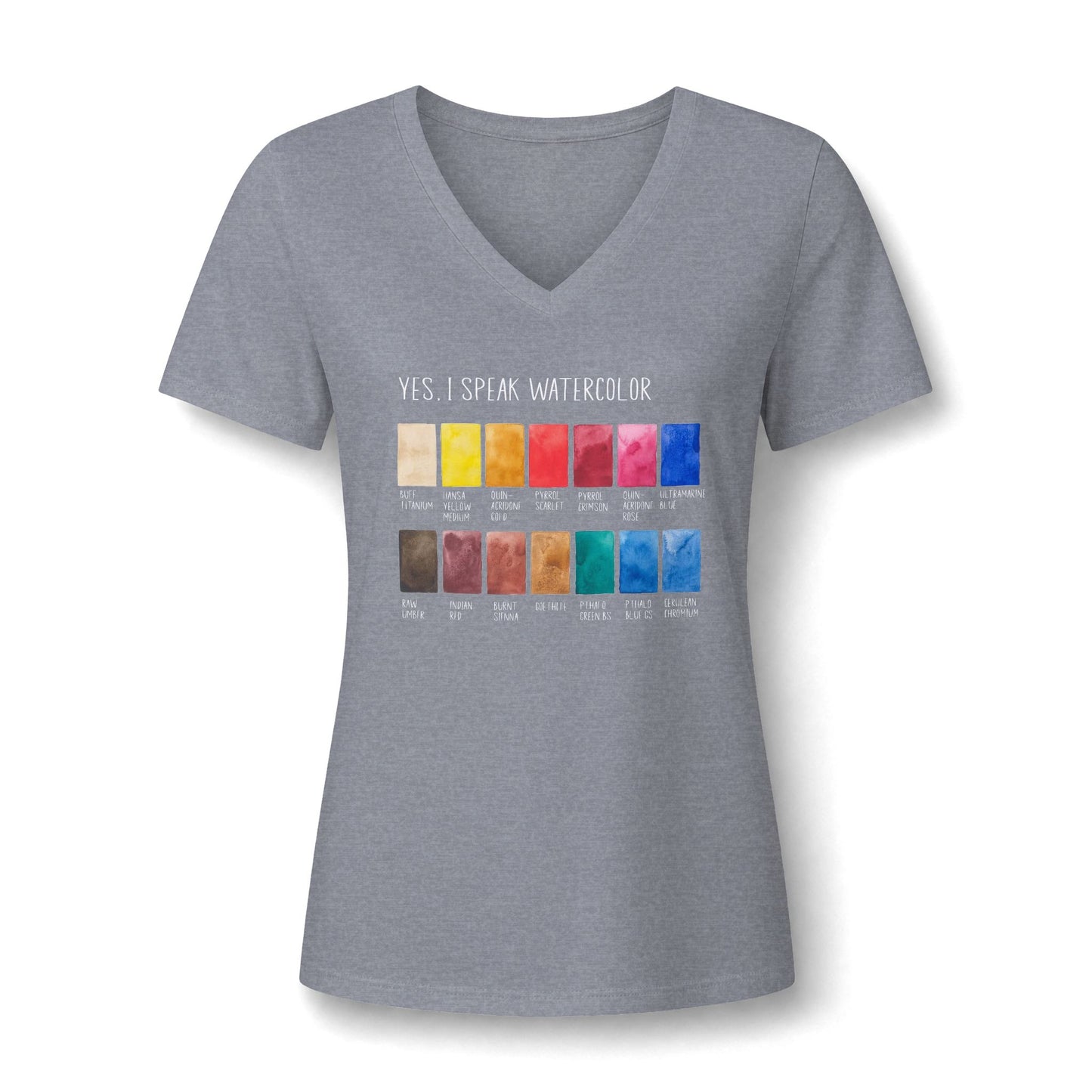 Watercolor Swatch V-Neck T-Shirt