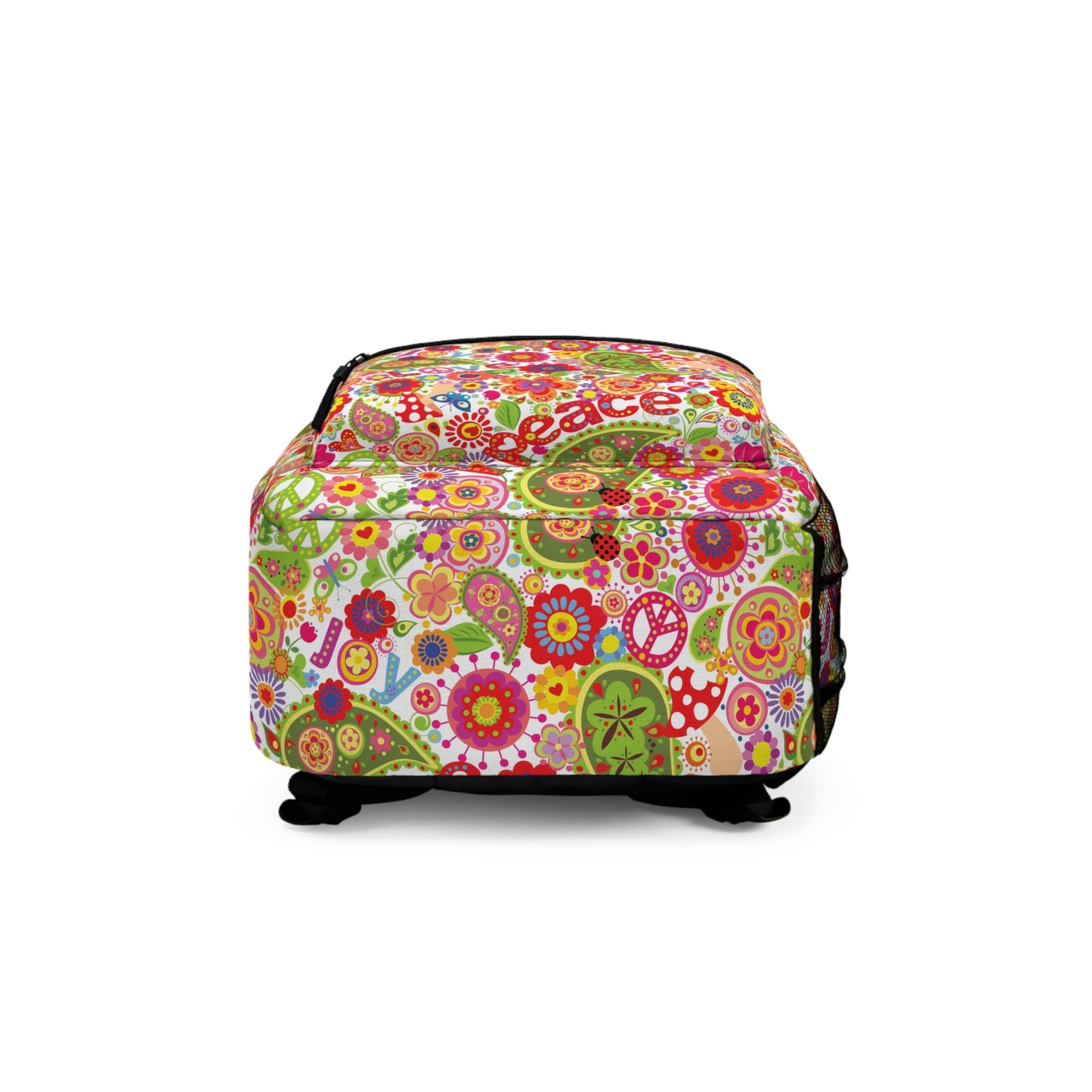 Hippie Flowers Peace Love Joy Backpack - Amazing Faith Designs