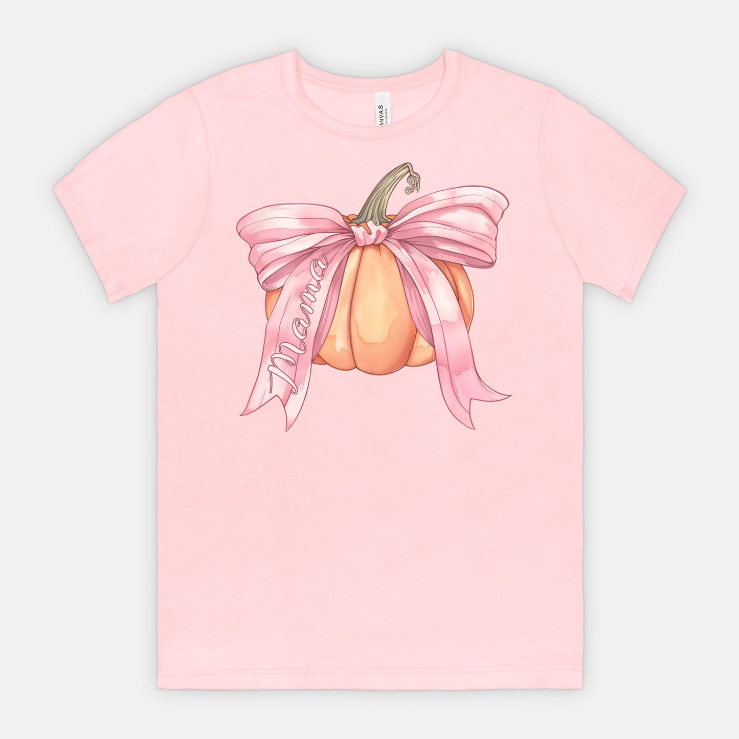 Matching Mama Pumpkin Coquette Pink Shirt - Amazing Faith Designs