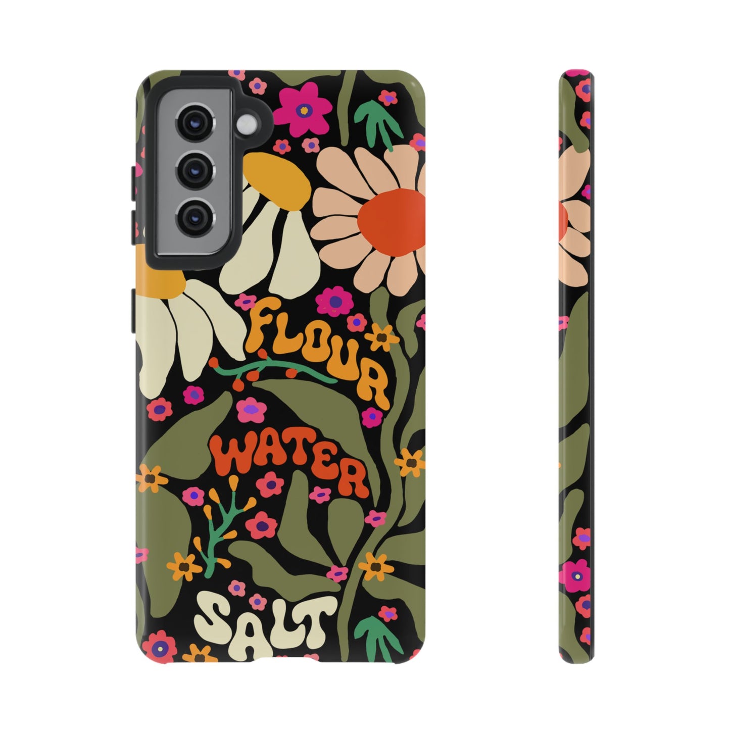 Samsung Galaxy 21 22 23 24 25 - Flour Water Salt Floral Phone Case - Amazing Faith Designs