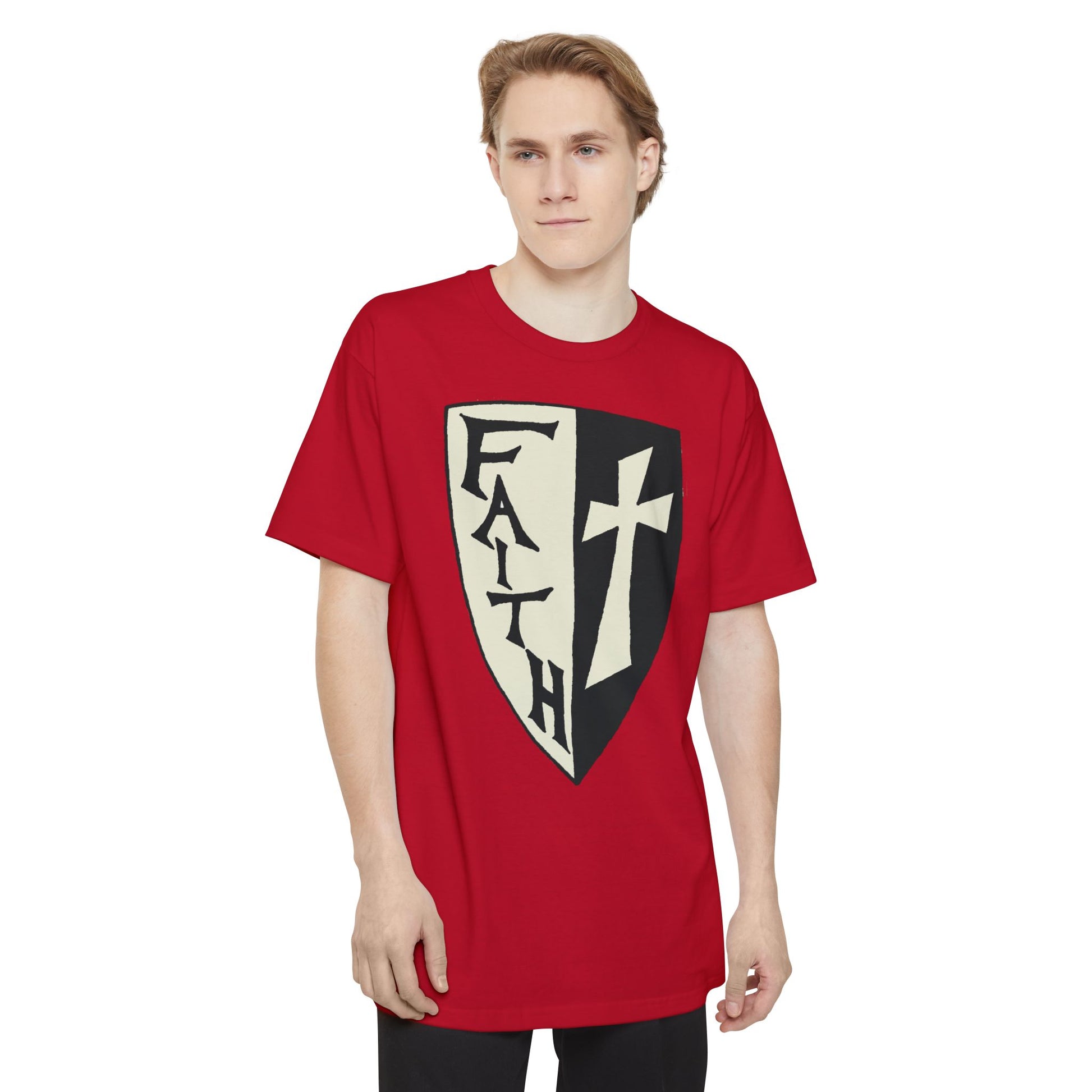 Faith Shield Big and Tall T-Shirt - Amazing Faith Designs