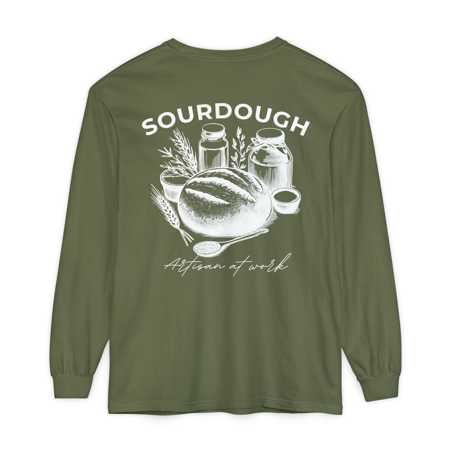 Artisan Sourdough Baker Custom Name Long Sleeve Shirt - Amazing Faith Designs