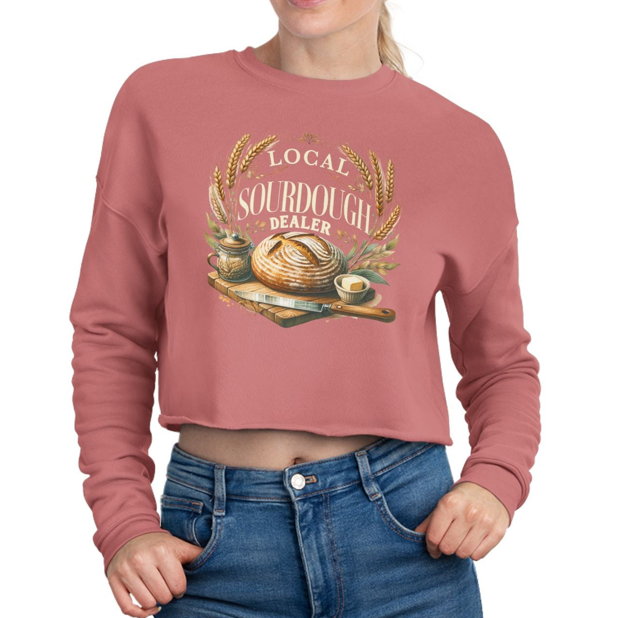 Sourdough Dealer Cropped Sweatshirt - Amazing Faith Designs