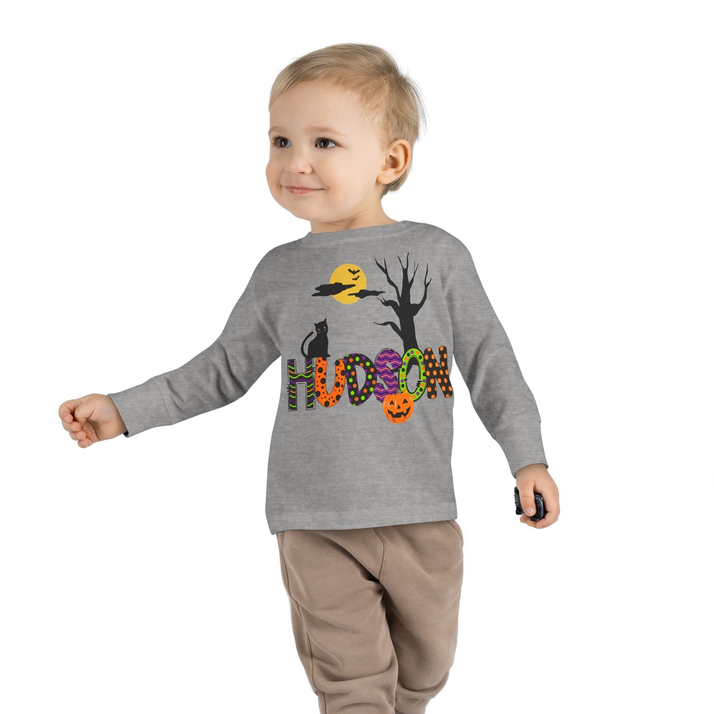 Halloween Personalized Toddler Long Sleeve T-shirt - Amazing Faith Designs