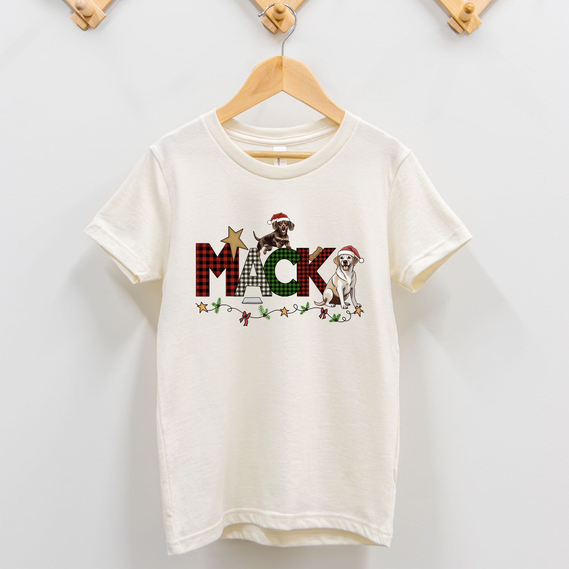 Christmas Dog Personalized Toddler Shirt - Amazing Faith Designs