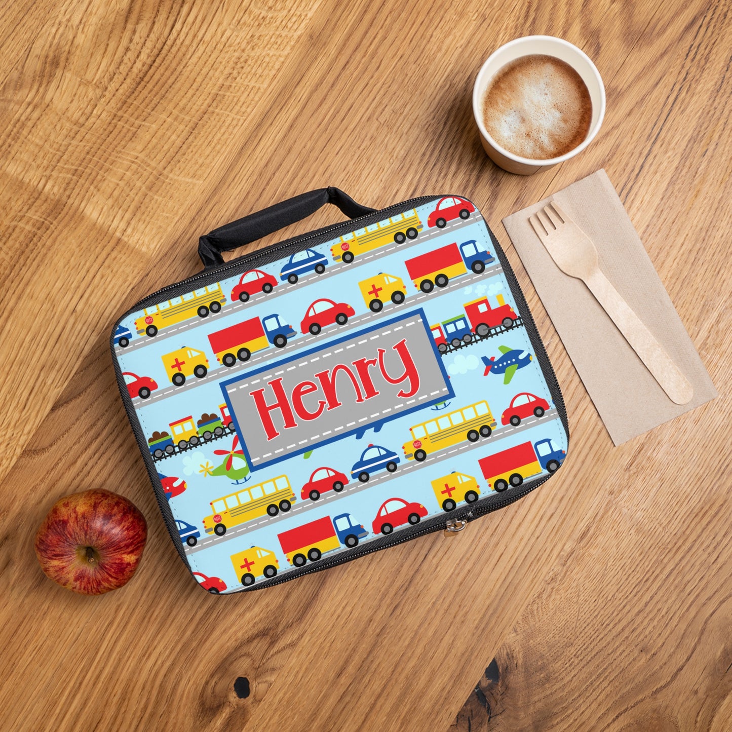 Transportation Cars Personalized Lunch Box - Amazing Faith Designs