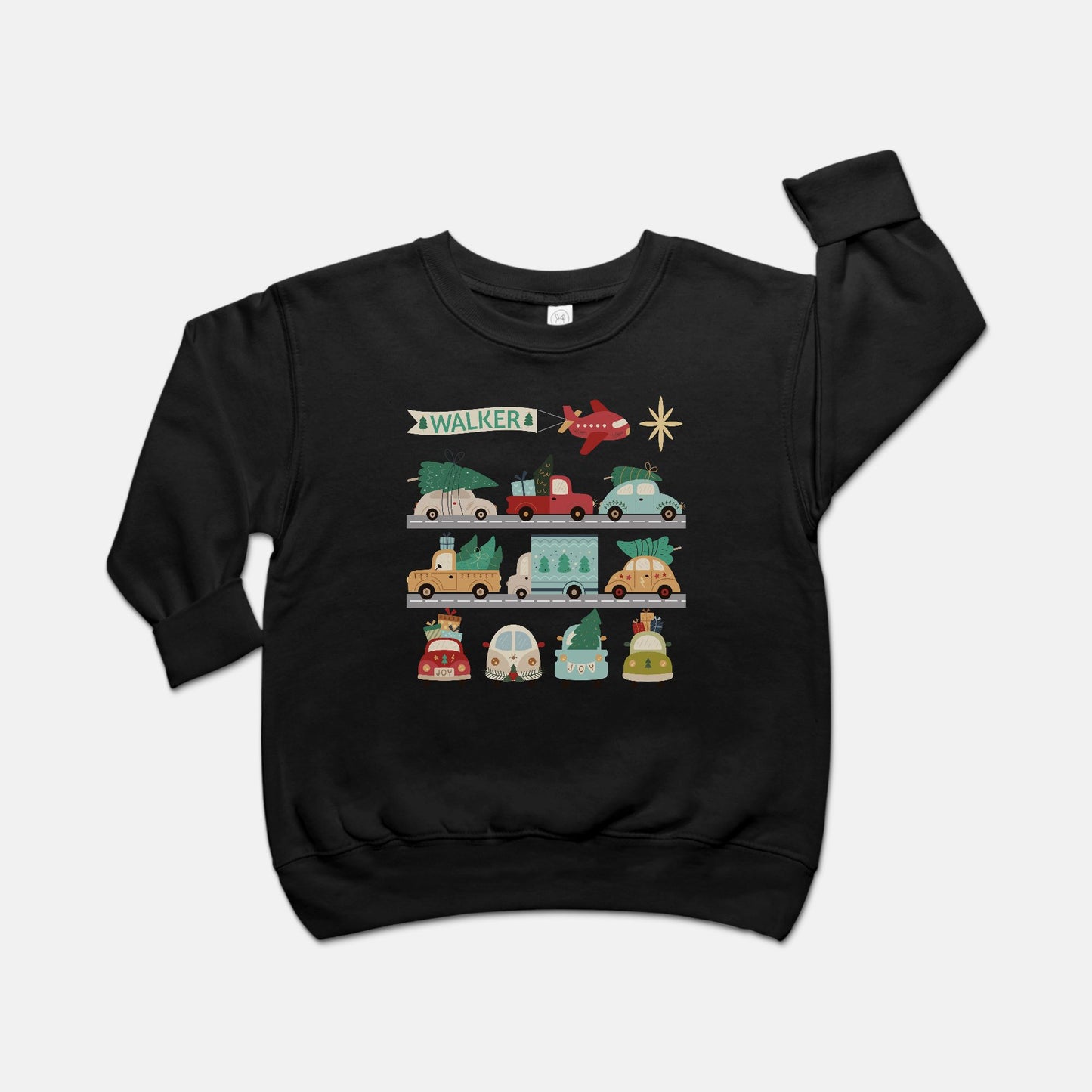 Christmas Cars Personalized Toddler Sweatshirt - Amazing Faith Designs