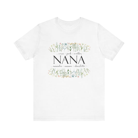 Grandma with Grandkids Personalized T-Shirt Nana Gigi Grammy Mimi - Amazing Faith Designs