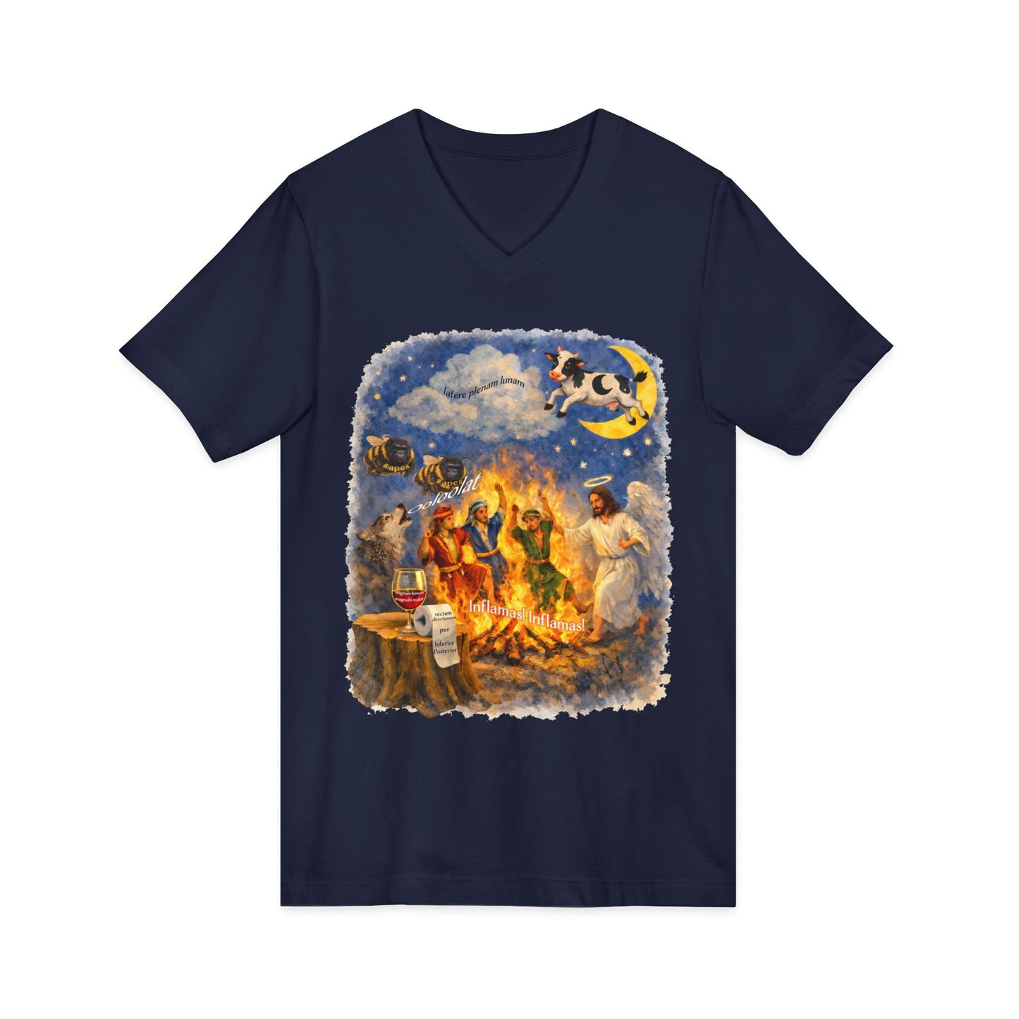 Latin Class V-neck T-shirt - Amazing Faith Designs
