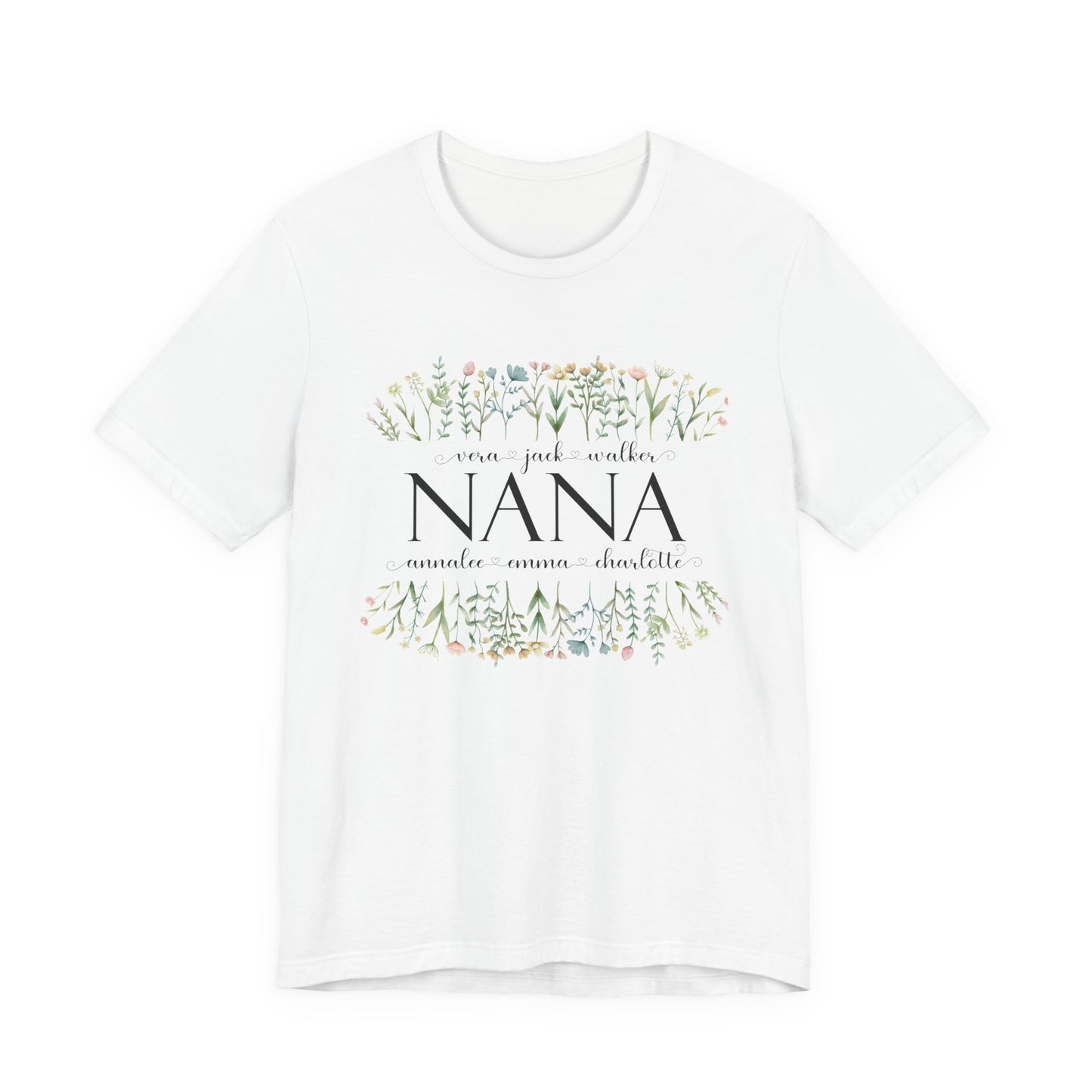 Grandma with Grandkids Personalized T-Shirt Nana Gigi Grammy Mimi - Amazing Faith Designs